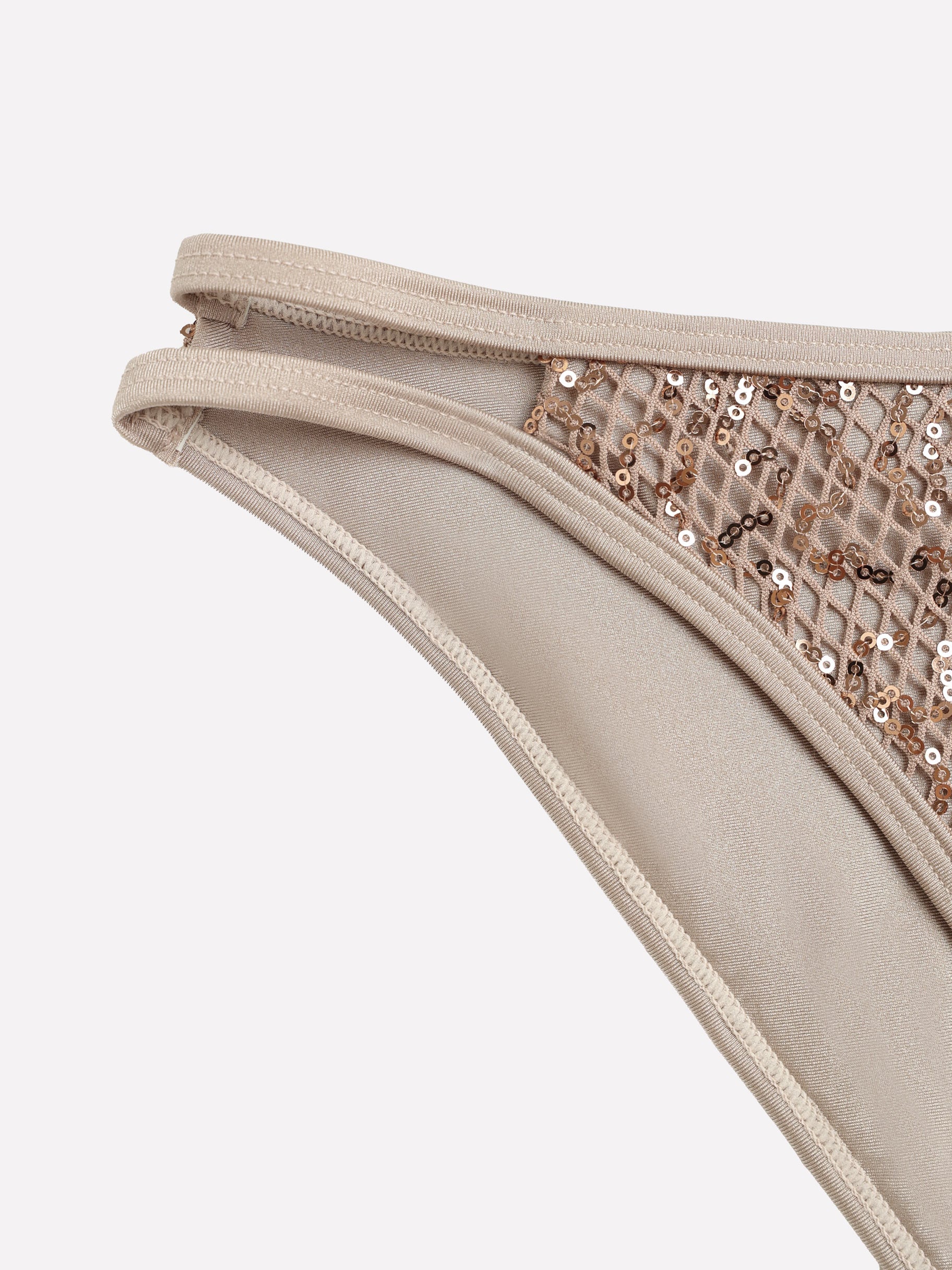 Eirlys Sequin Mesh Bikini Bottom