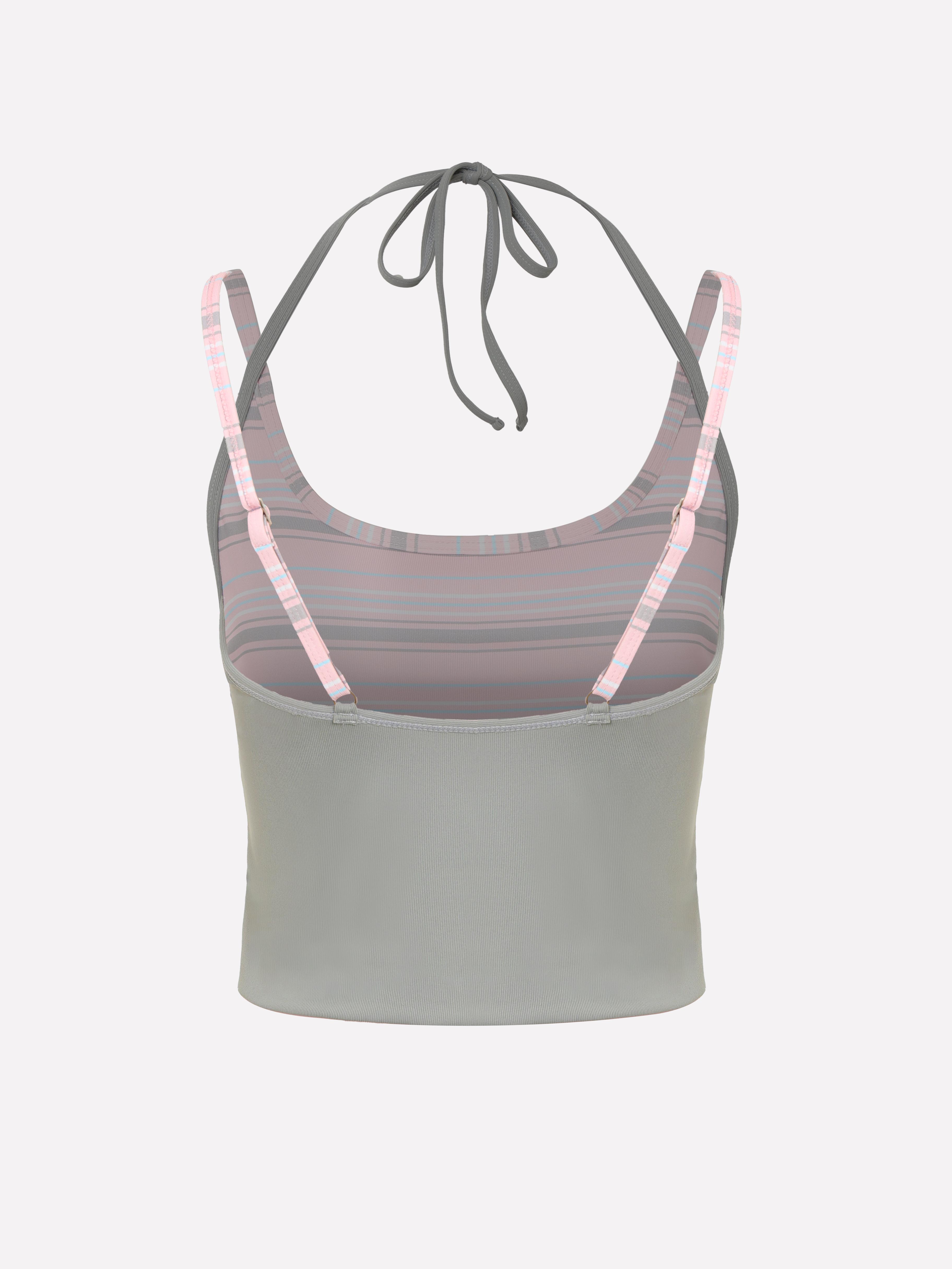 Marée Reversible Stripe Tankini Top