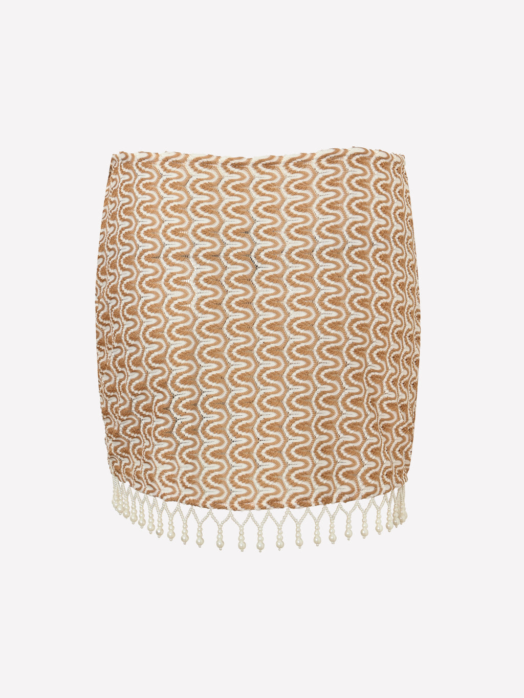 Wave Pearl Fringe Beach Cover-Up Skirt