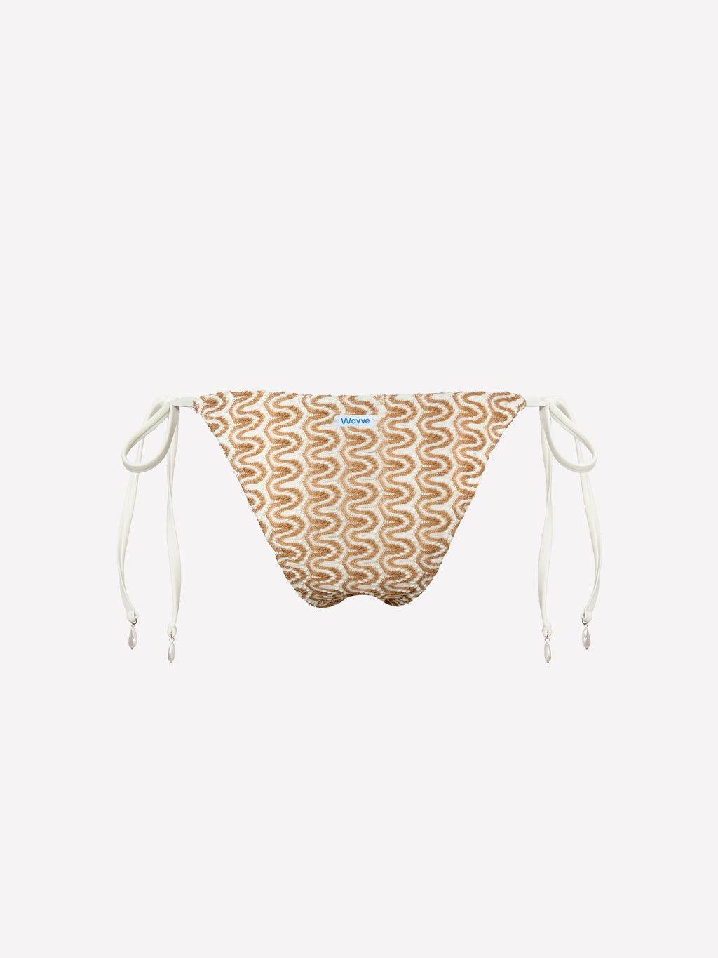 Textured Tie Side Low Rise Bikini Bottom