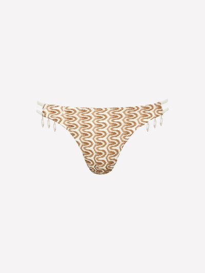 Textured Wave Jacquard Low-Rise Tankinis Bottom