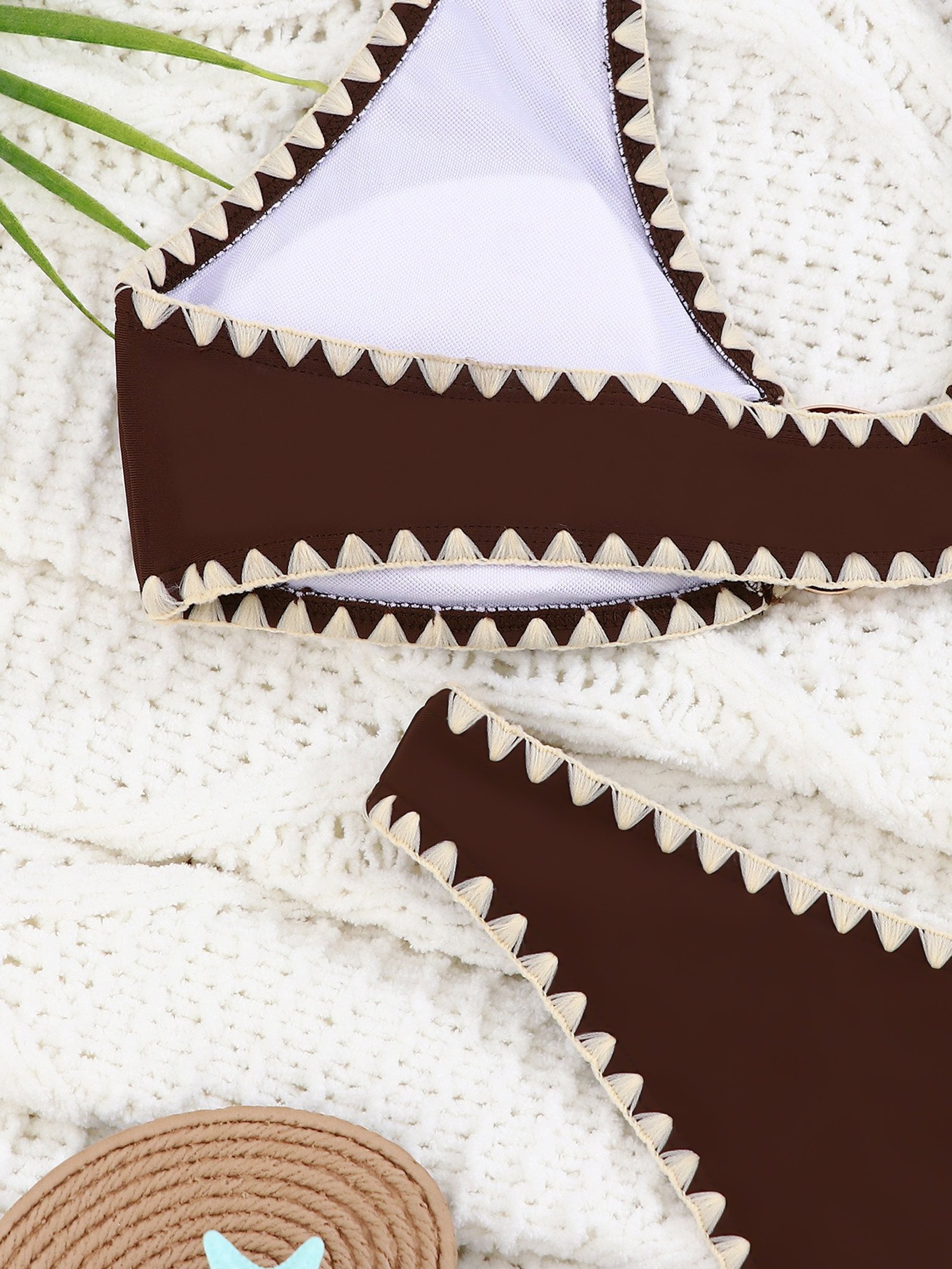 Lunel Scallop Ring Detail Bikini Set