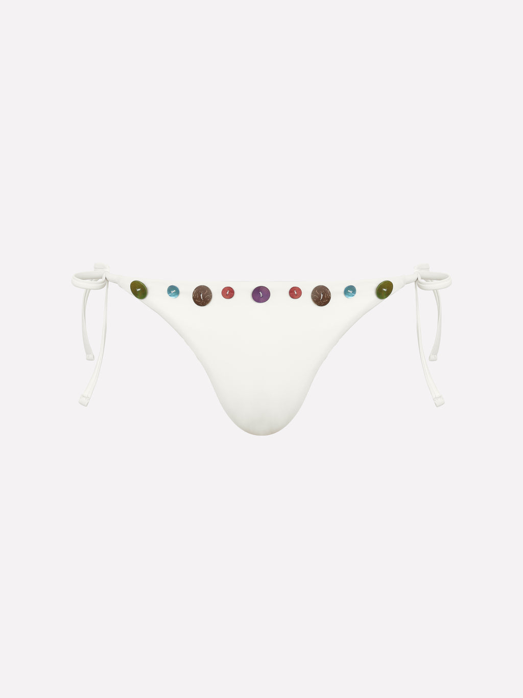 Lunel Button Detail Side-Tie Bikini Bottom