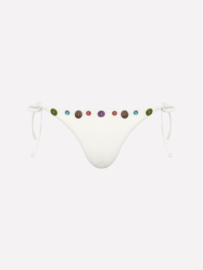 Lunel Button Detail Side-Tie Bikini Bottom