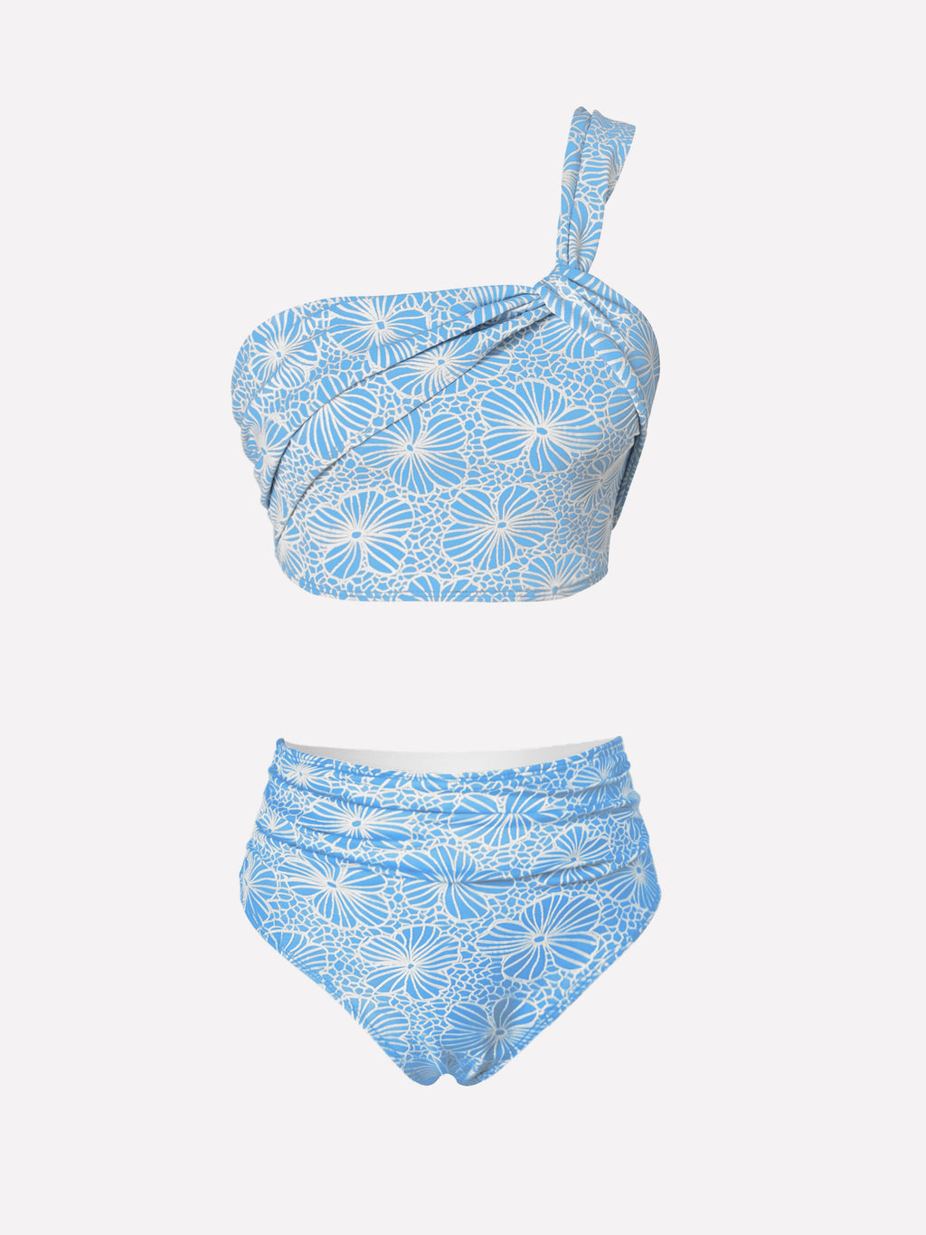 Fiora One-Shoulder Floral Bikini Set