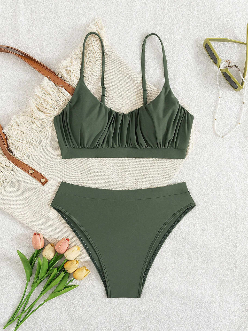 Lunel Ruched Bikini Set