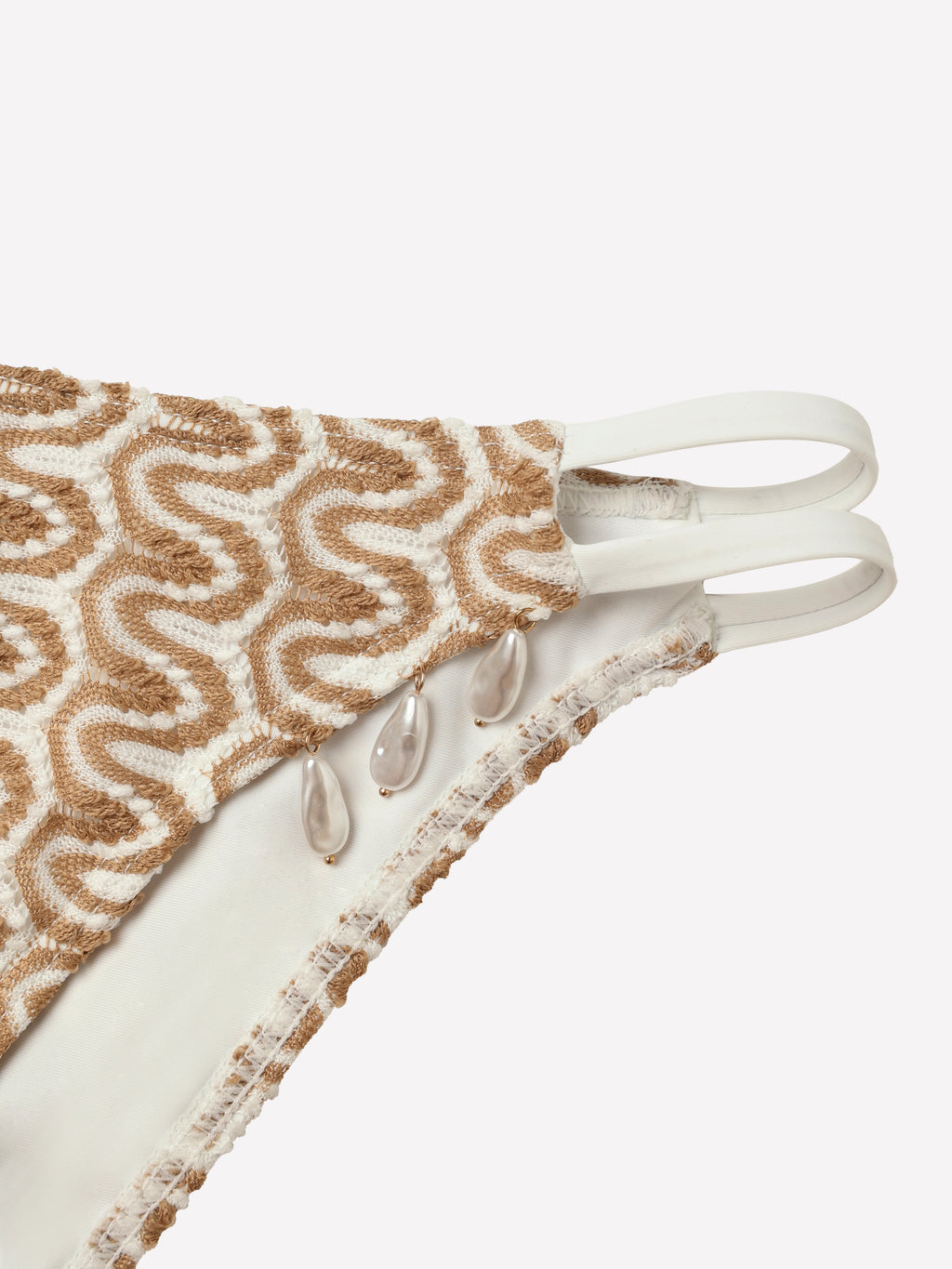 Textured Wave Jacquard Low-Rise Tankinis Bottom