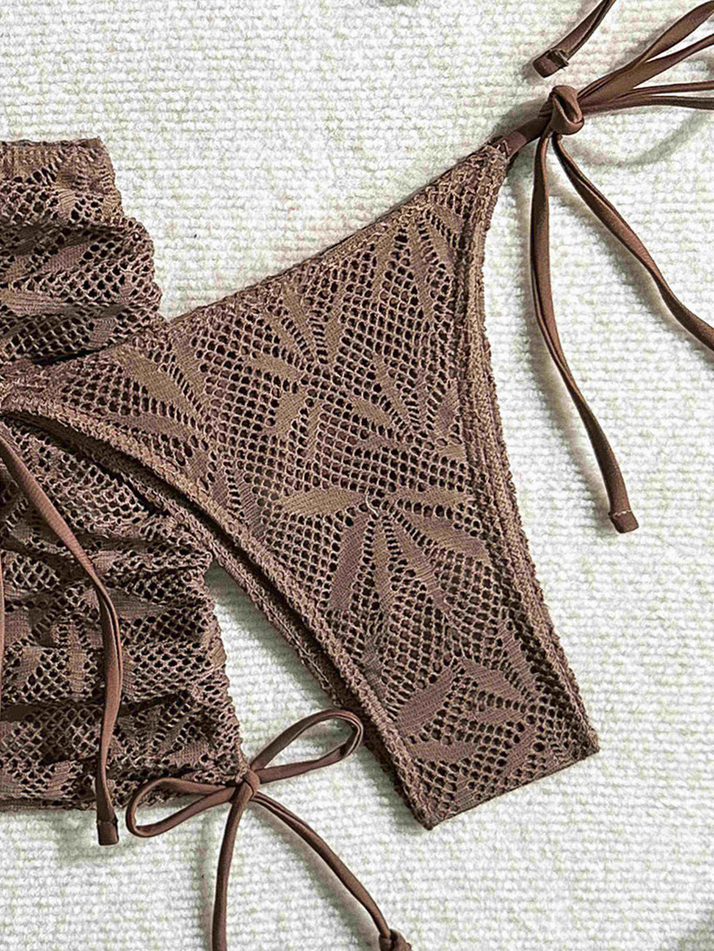 Nerina Leaf Cutout 3-Piece Swim Set