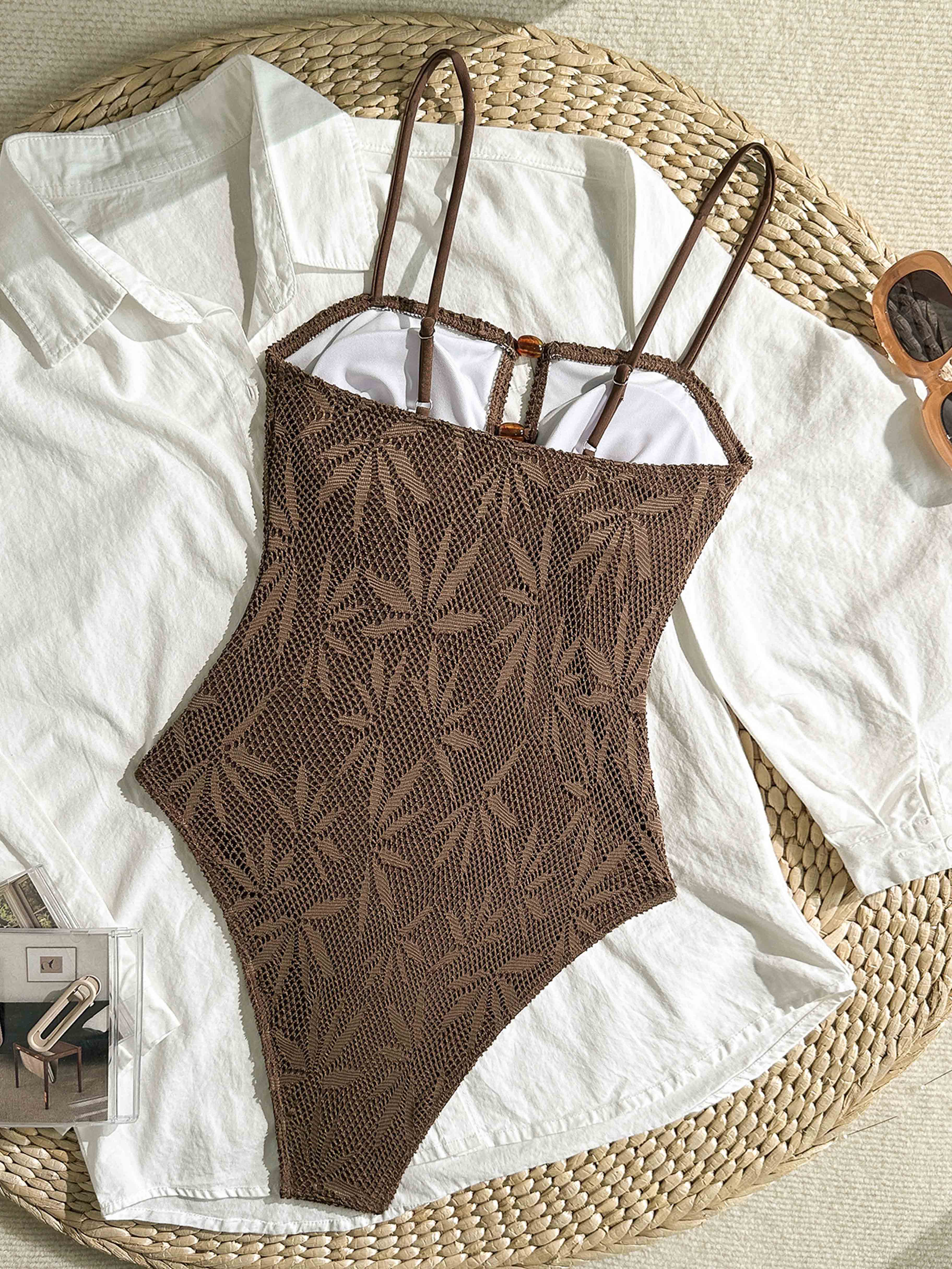 Nerina Beaded Leaf One-Piece Swimsuit