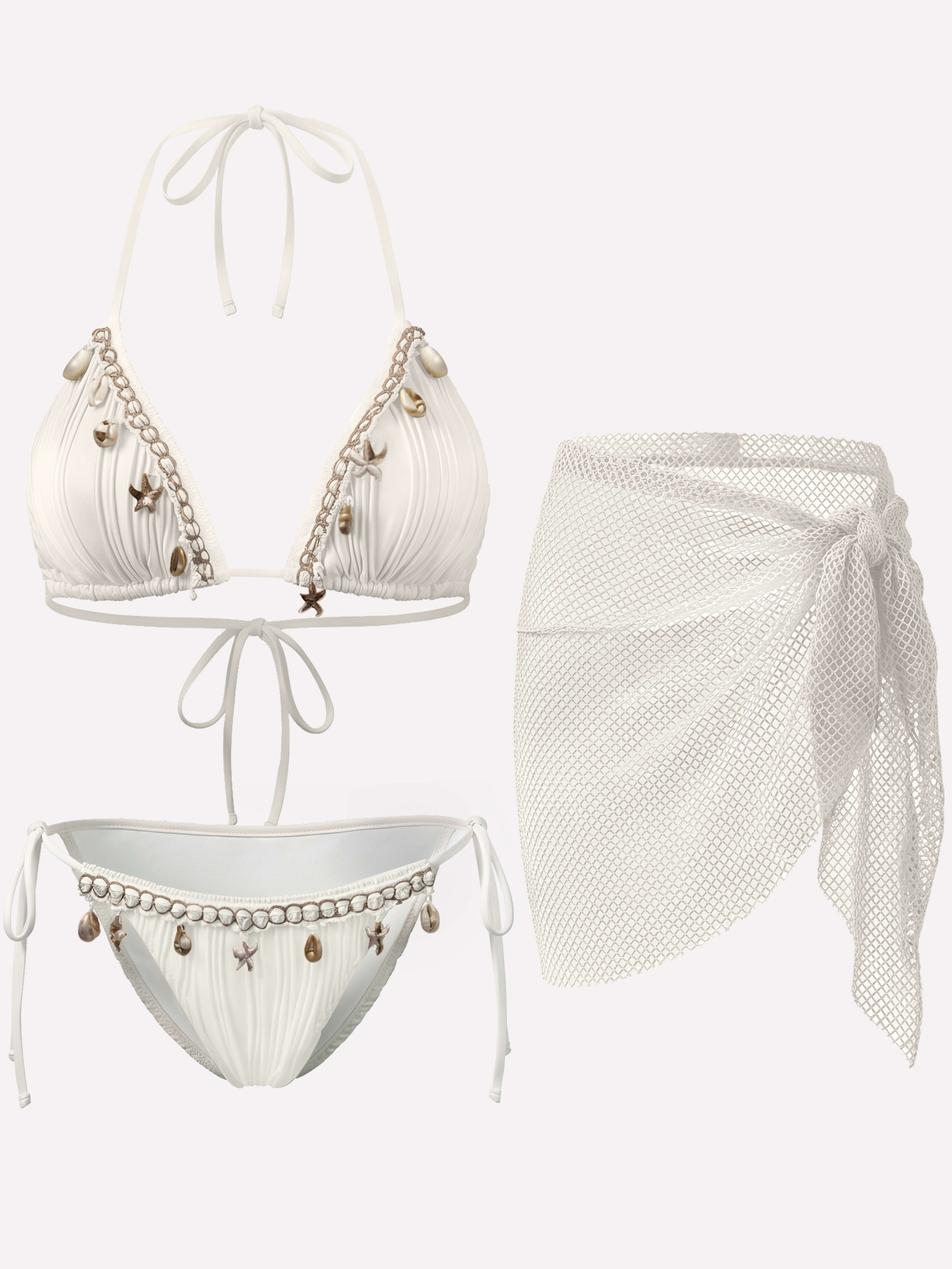 Seluna Shell Starfish 3-Piece Bikini Set