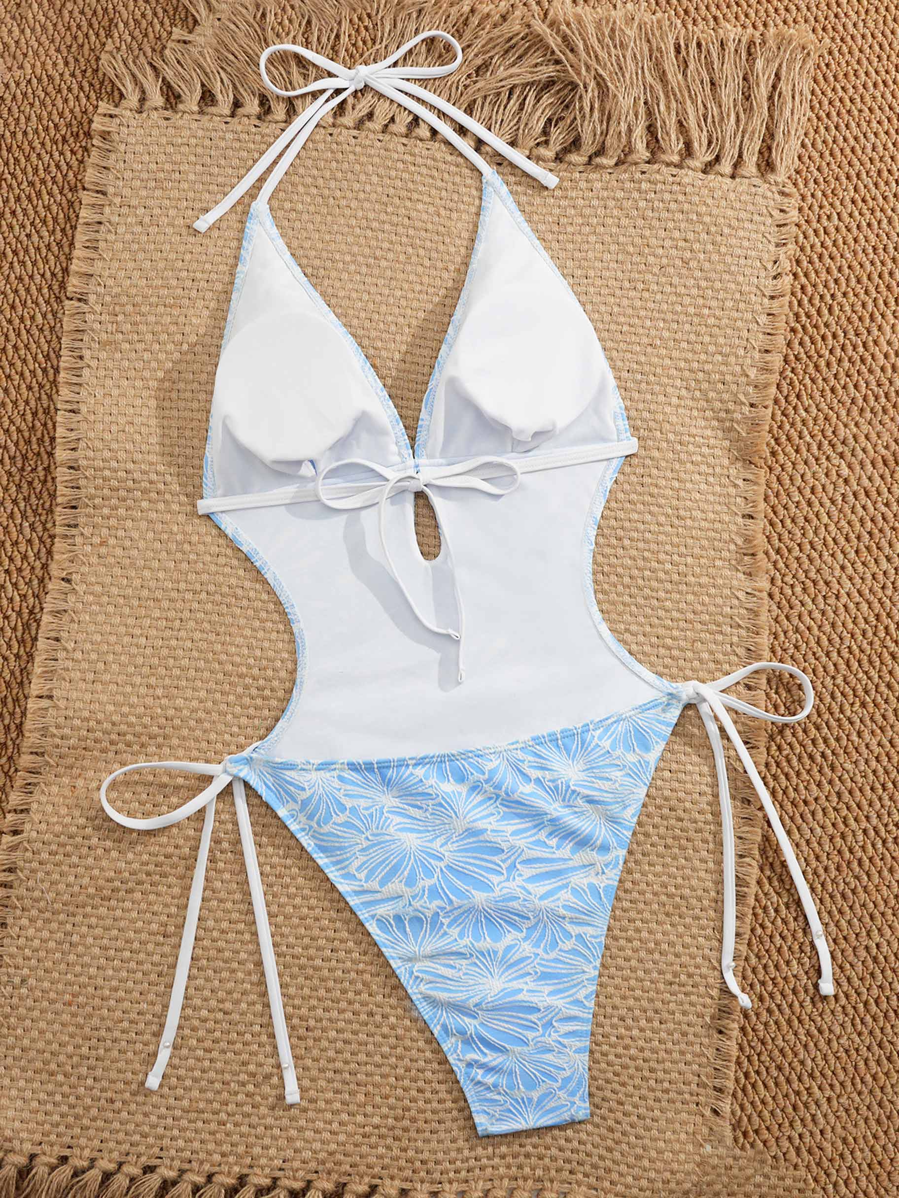 Fiora Botanical Tie One-Piece Swimsuit