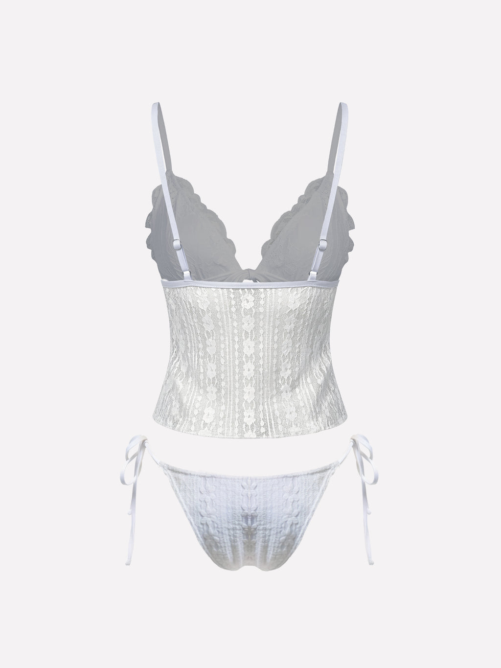 Lunel Lace Trim Tankini Set