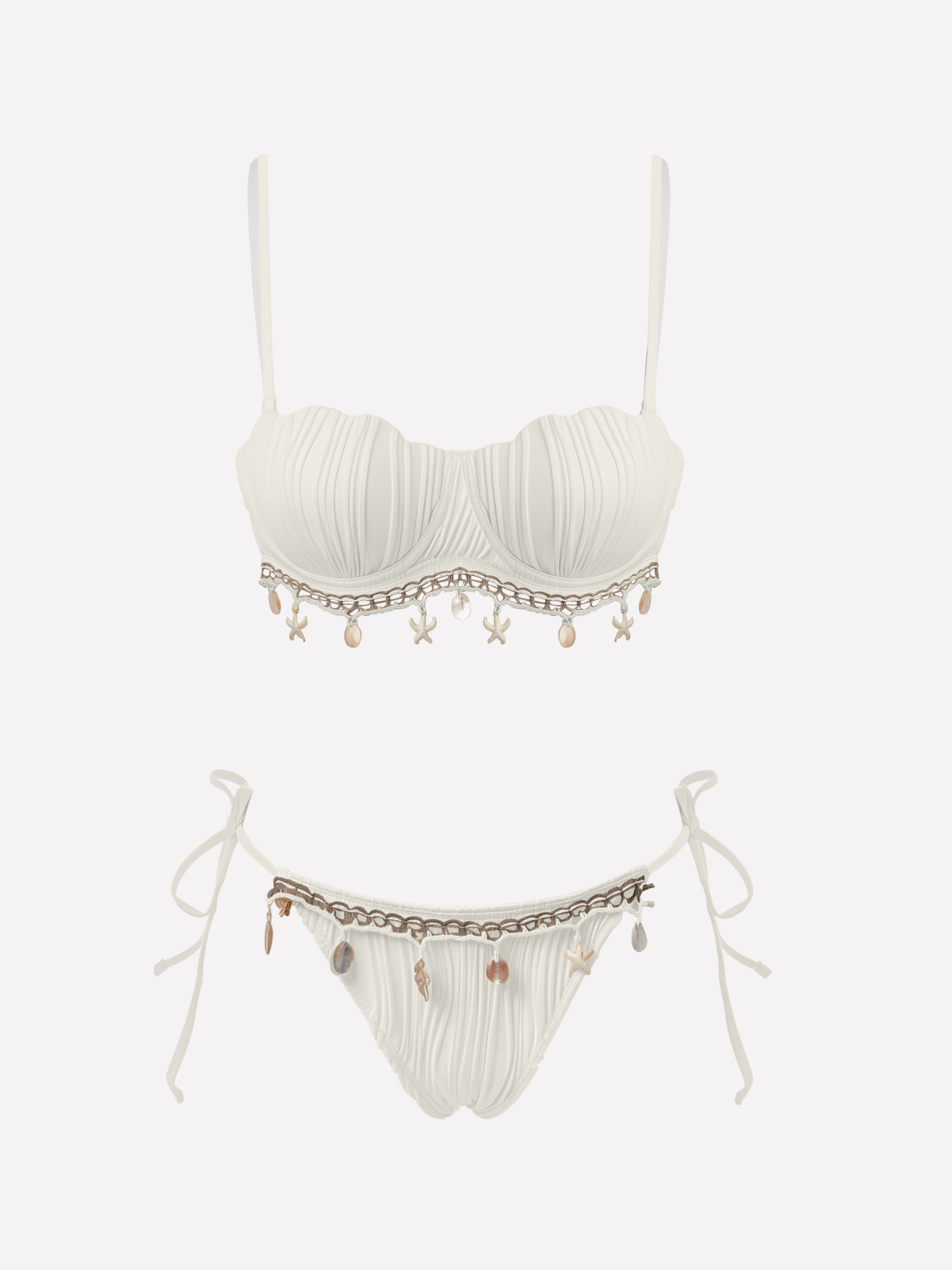 Seluna Shell Detail Bikini Set