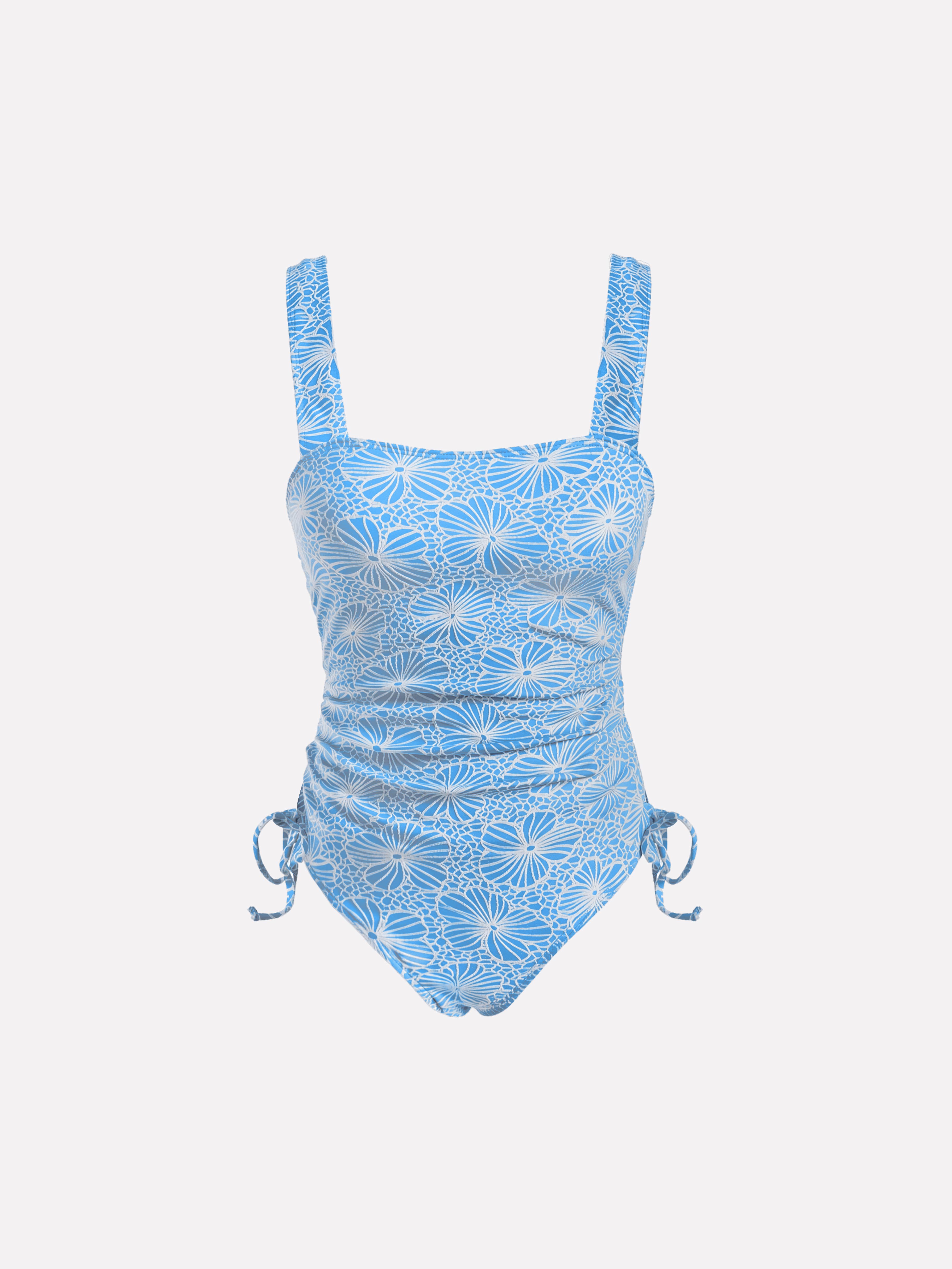 Fiora Floral Ruched One-Piece Swimsuit