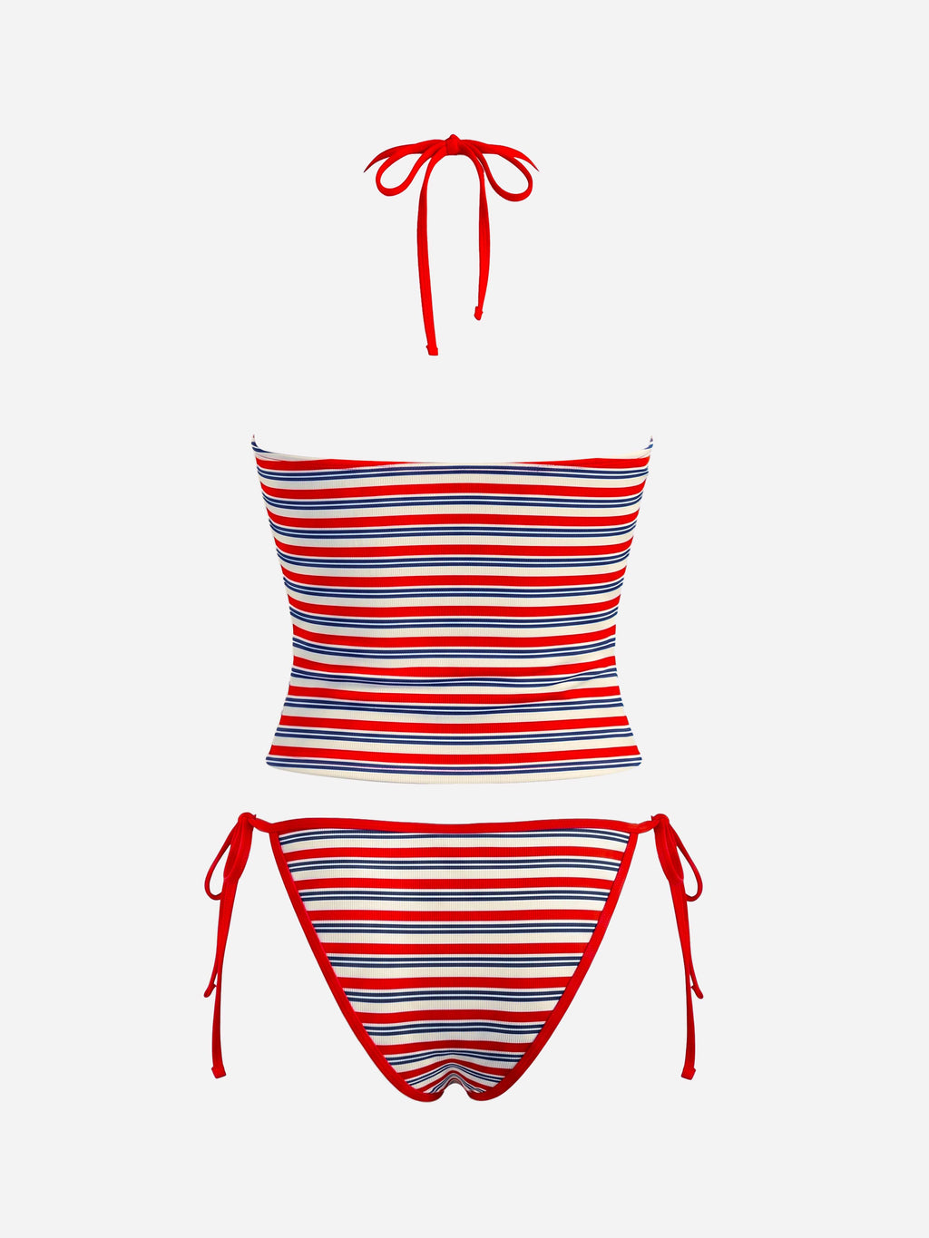 Marée Stripe Drawstring Tankini Set