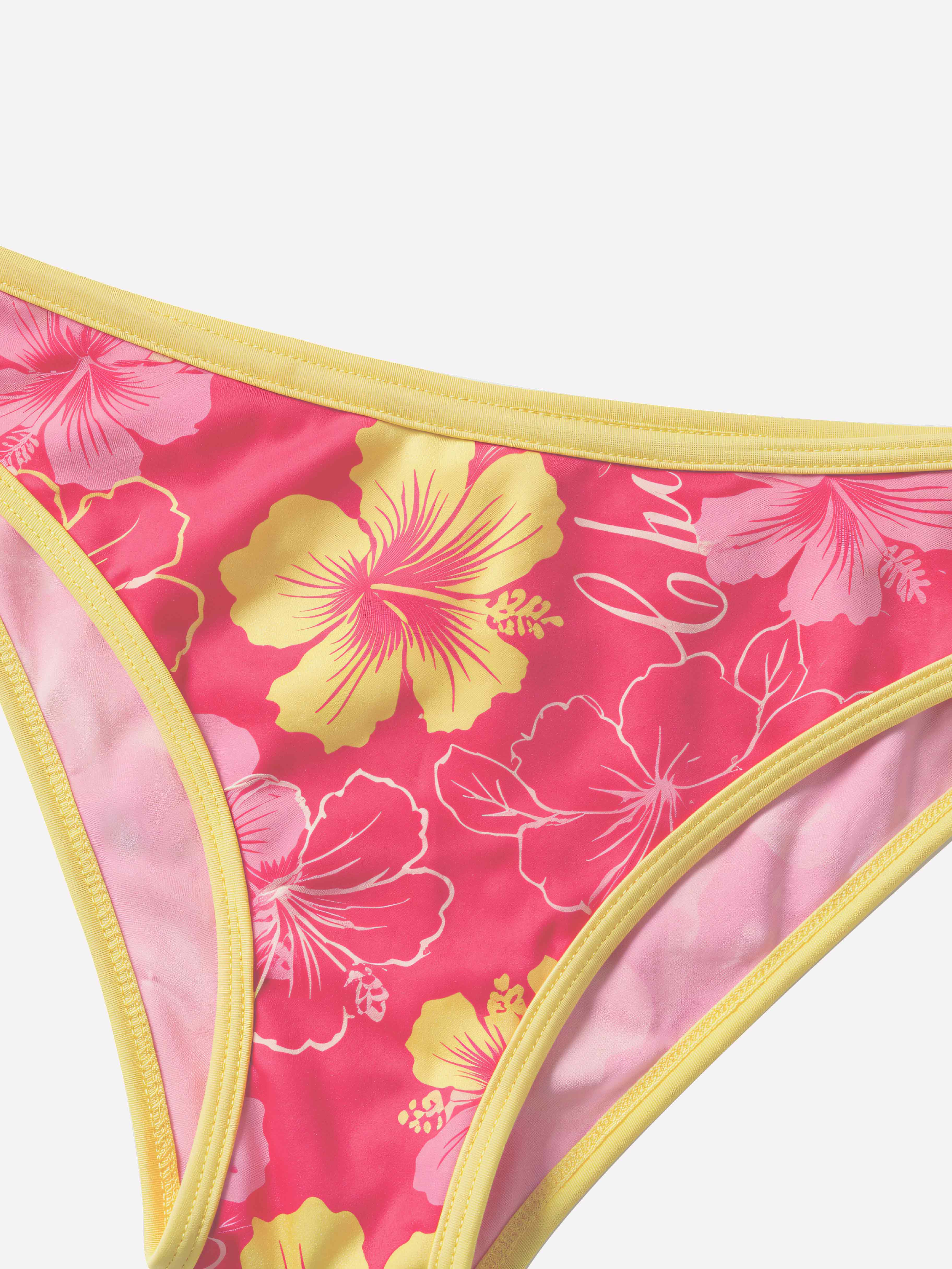 Roselle Floral Contrast Swim Set