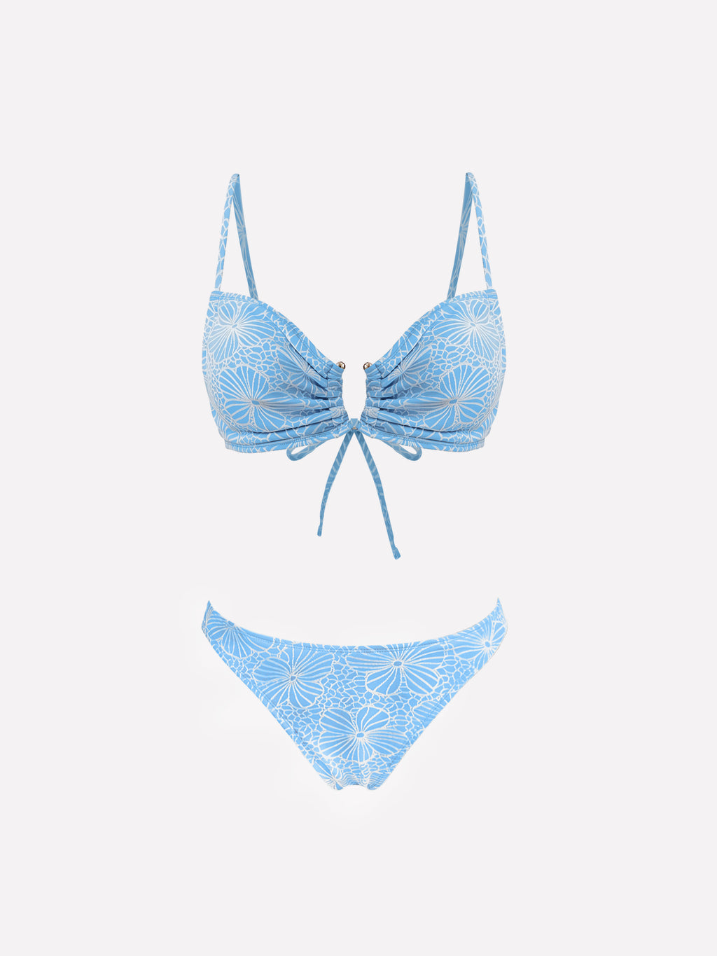 Fiora Ruched Cutout Bikini Set