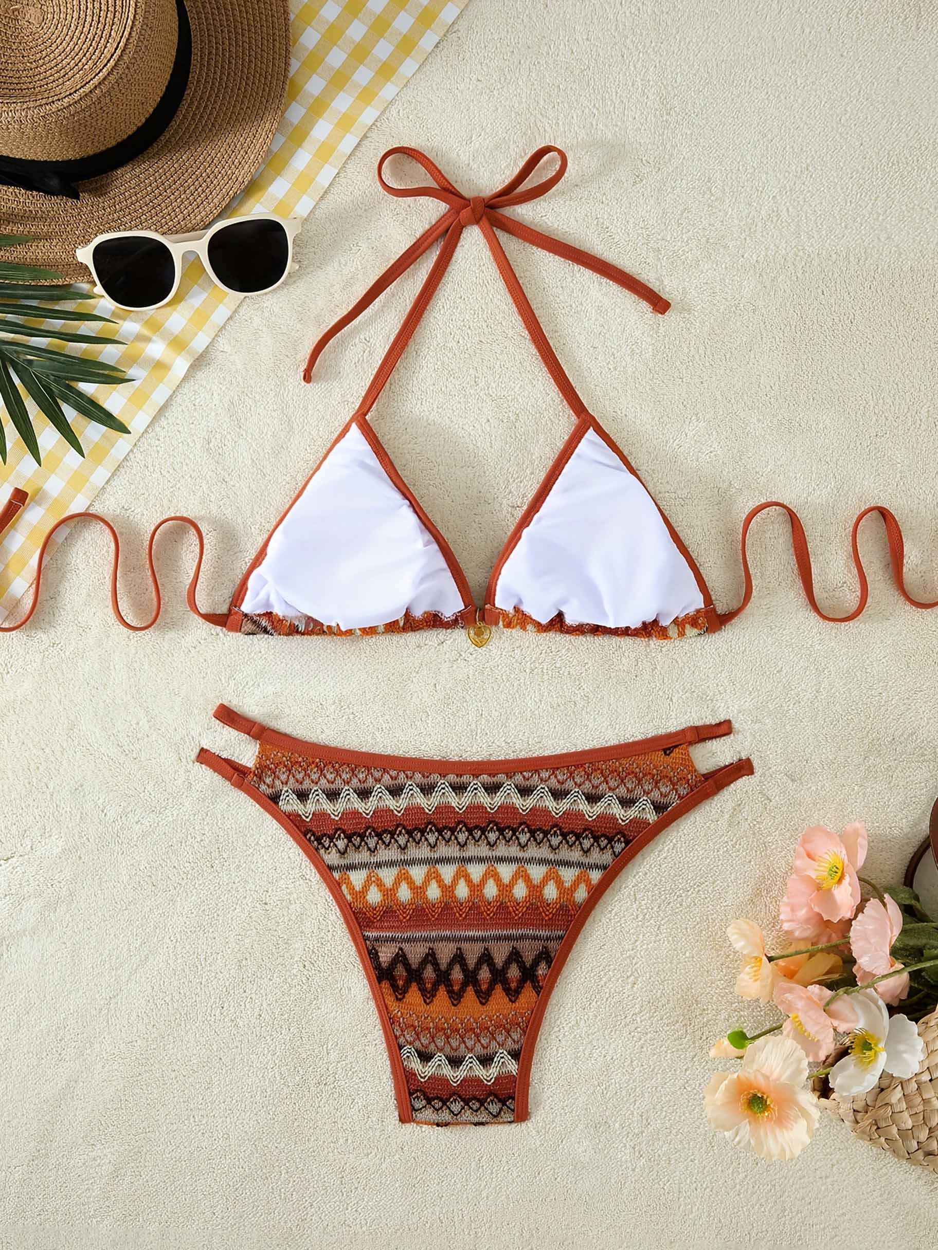 Solara Tribal Cutout Bikini Set