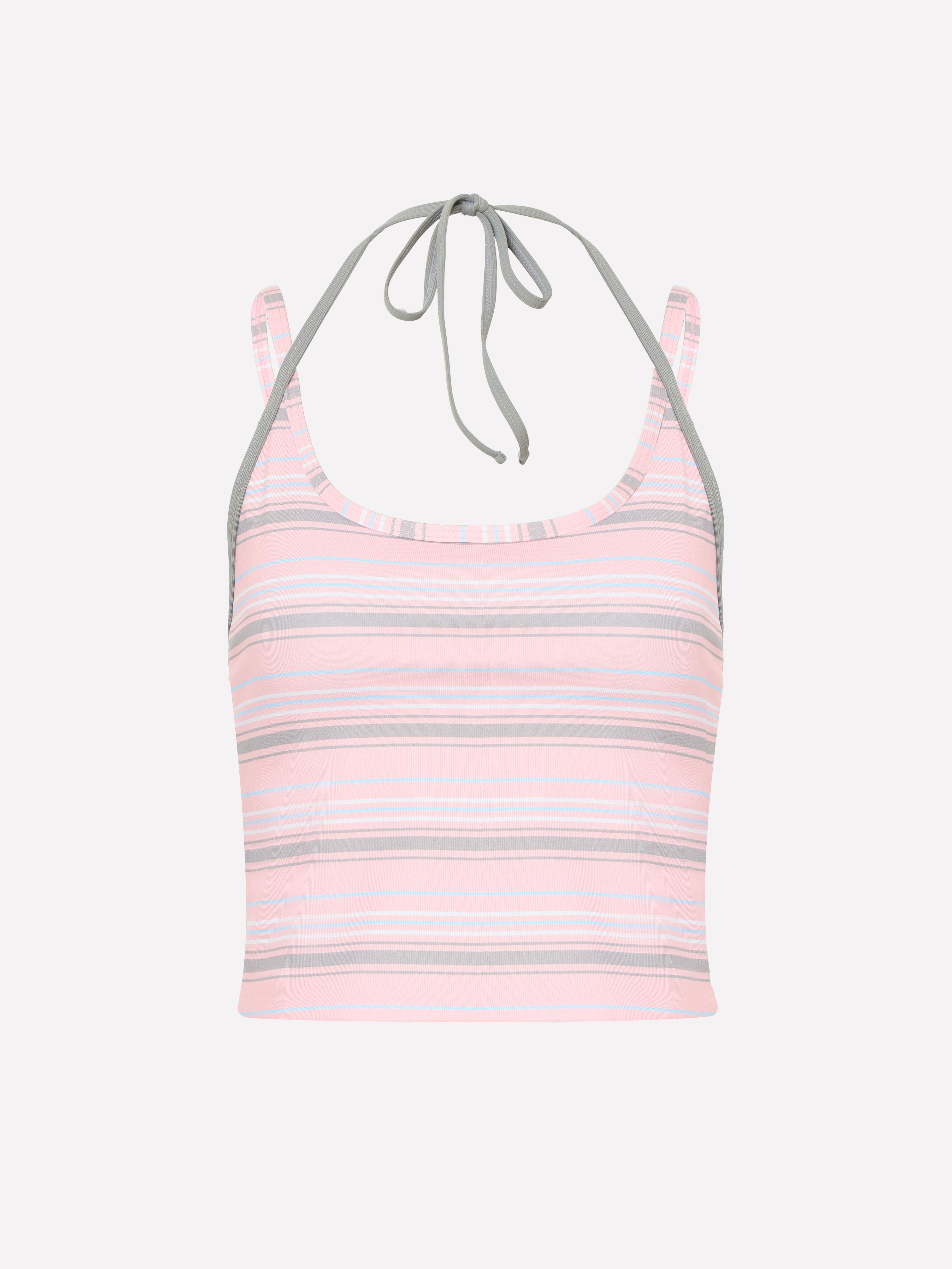 Marée Reversible Stripe Tankini Top
