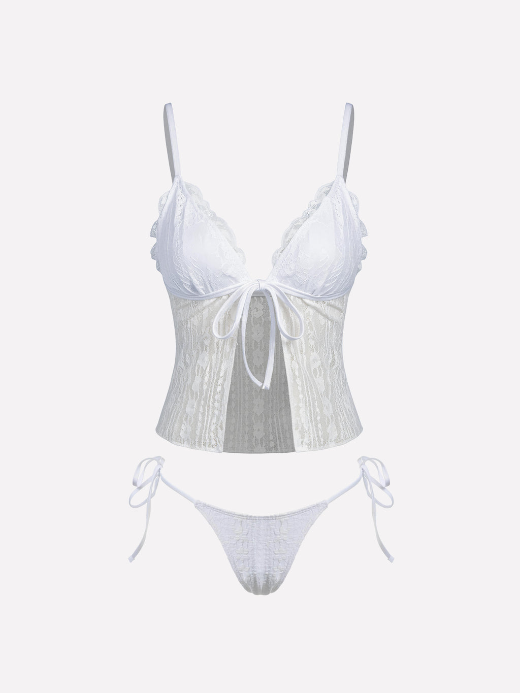 Lunel Lace Trim Tankini Set