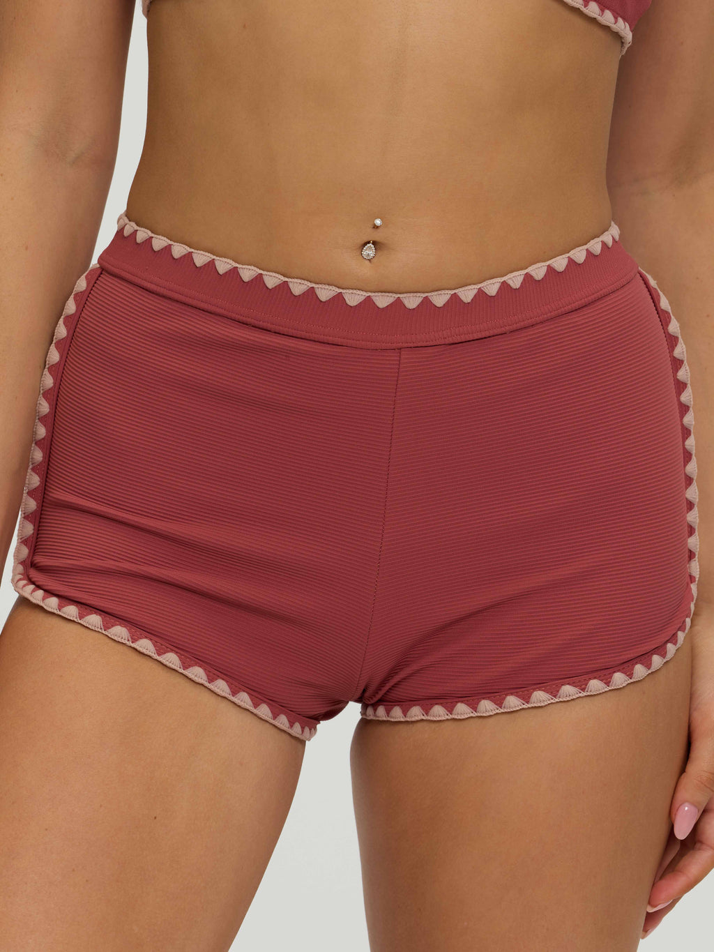 Serra Contrast Scalloped Tankini Bottom