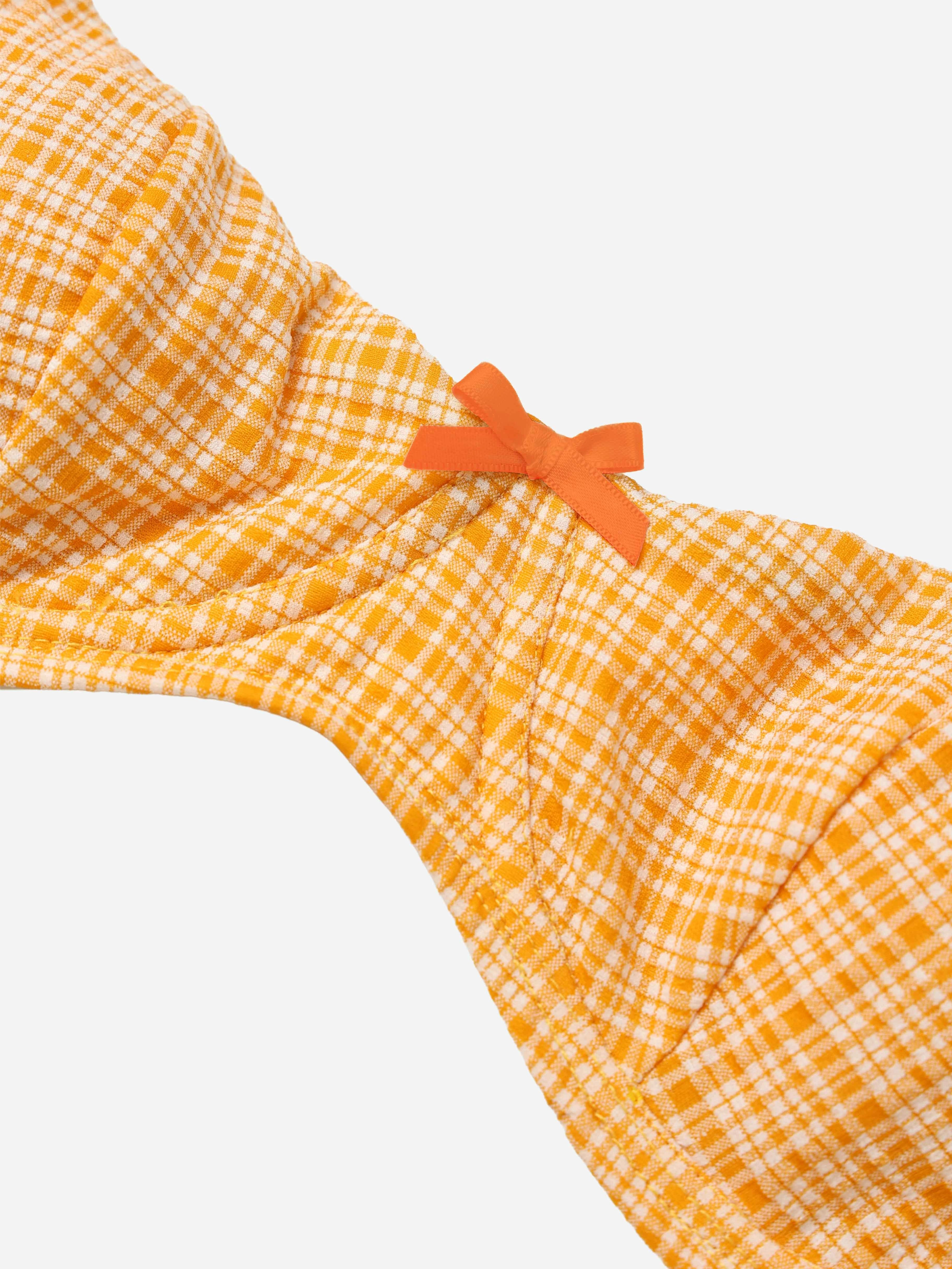 Citria Bow Bikini Top-Orange