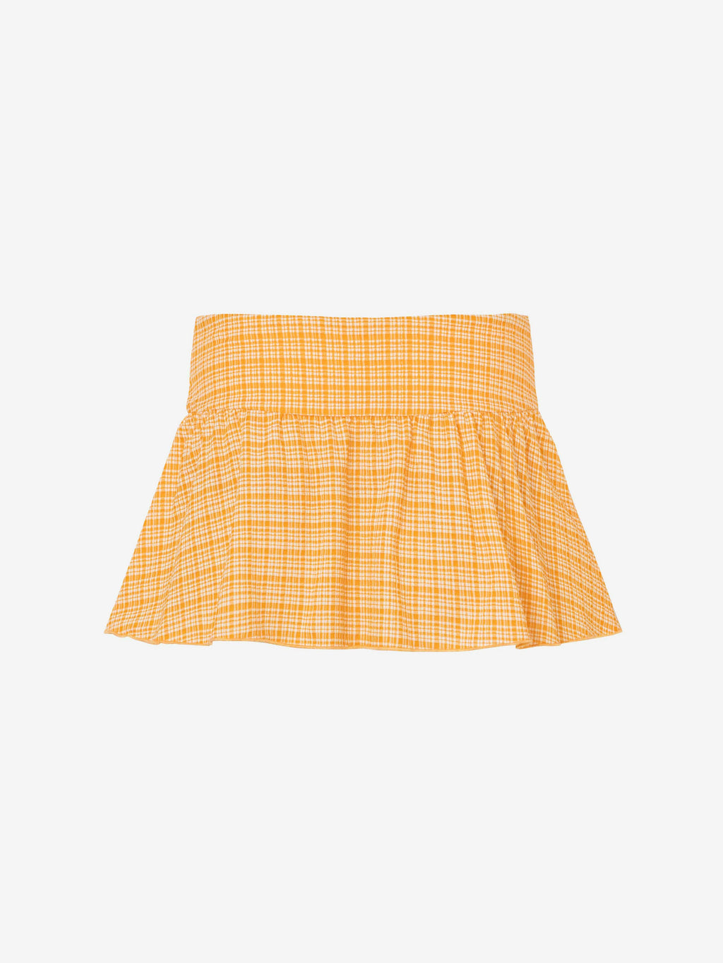 Citria Ruched Beach Skirt Cover-Up-Orange