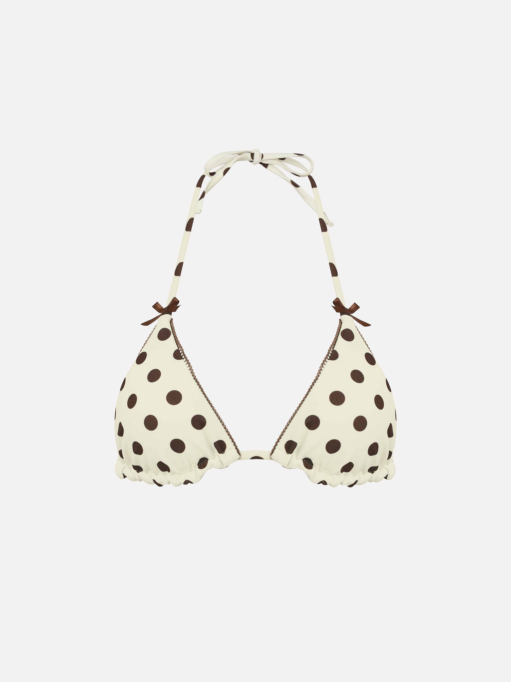 Dorea Polka Dot Halter Bikini Top