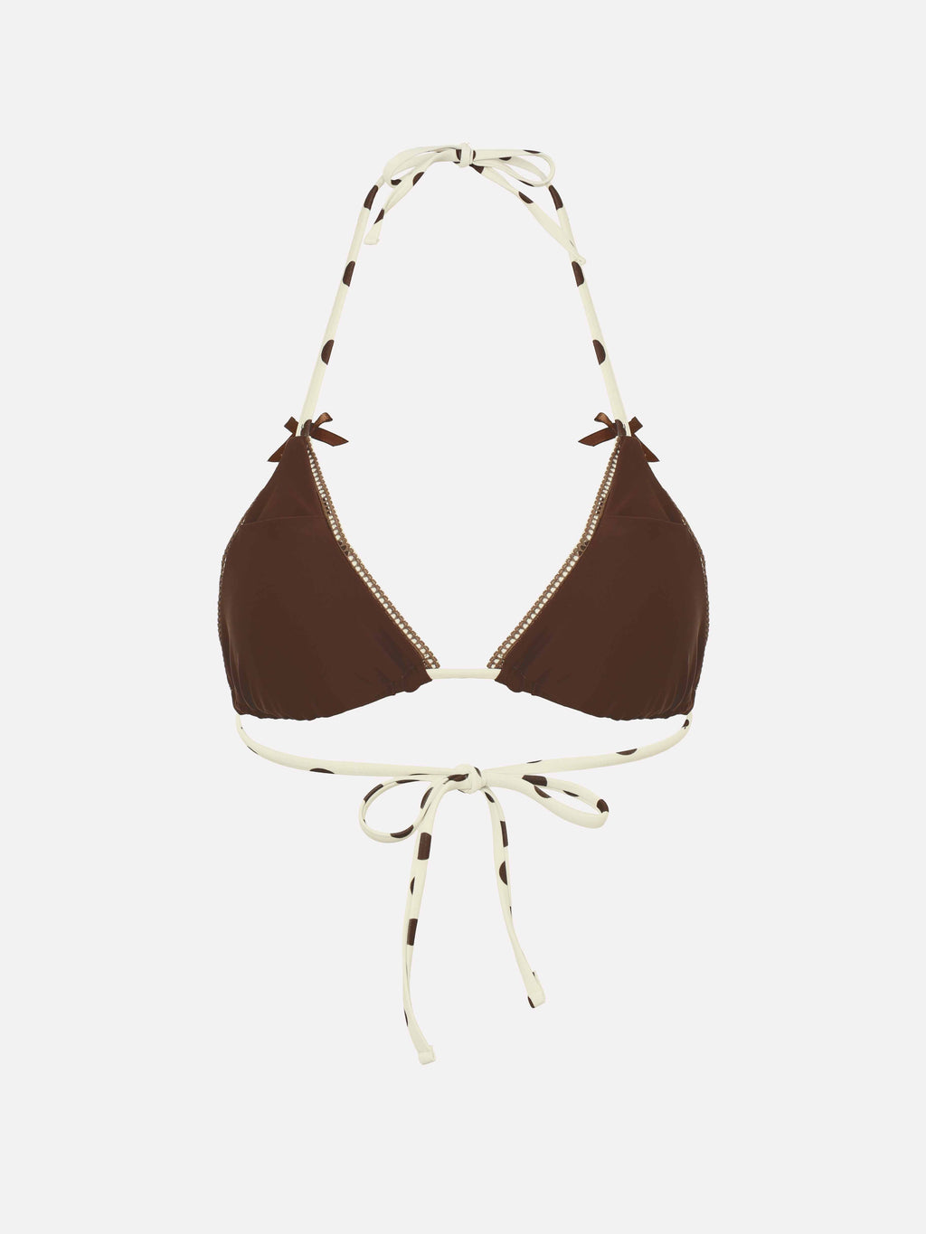 Dorea Polka Dot Halter Bikini Top