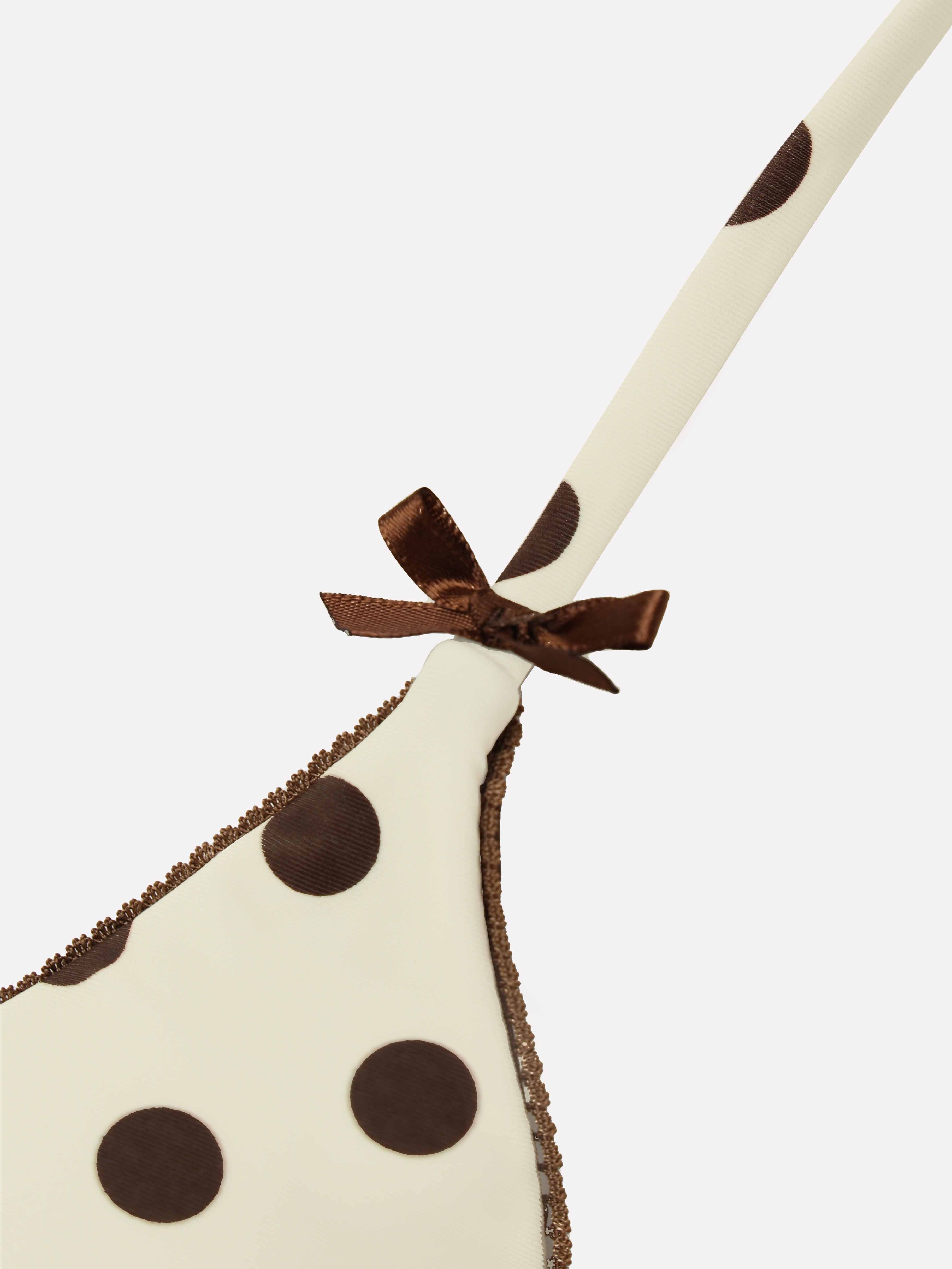 Dorea Polka Dot Halter Bikini Top