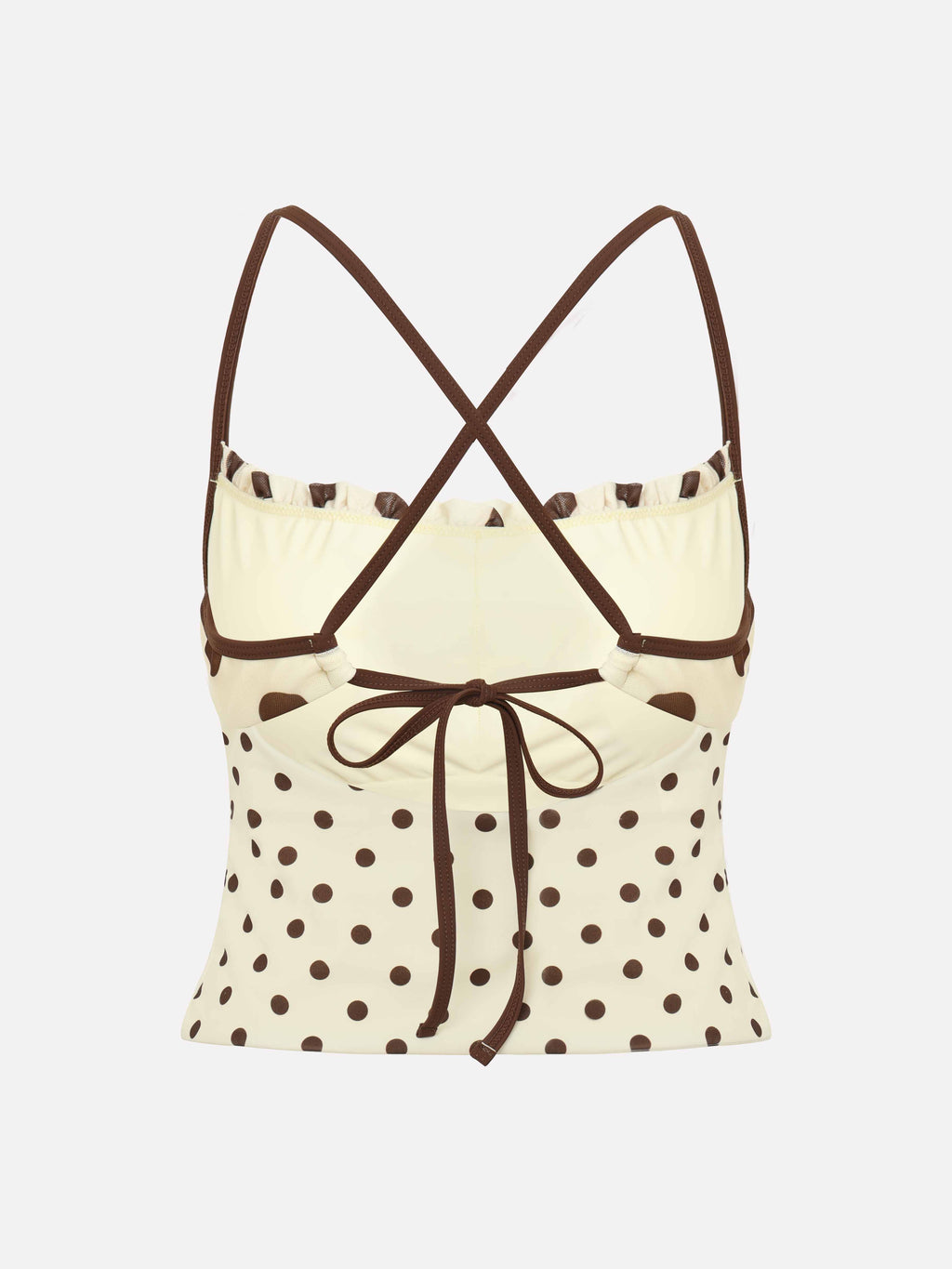 Dorea Polka Dot Bow Tankini Top