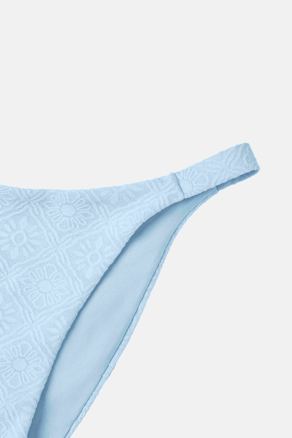 Solara Jacquard Bikini Bottom-Blue