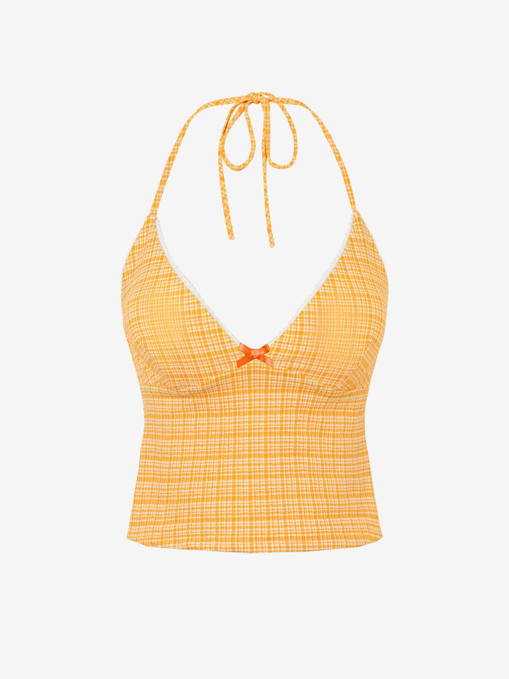 Citria Halter Tankini Top-Orange