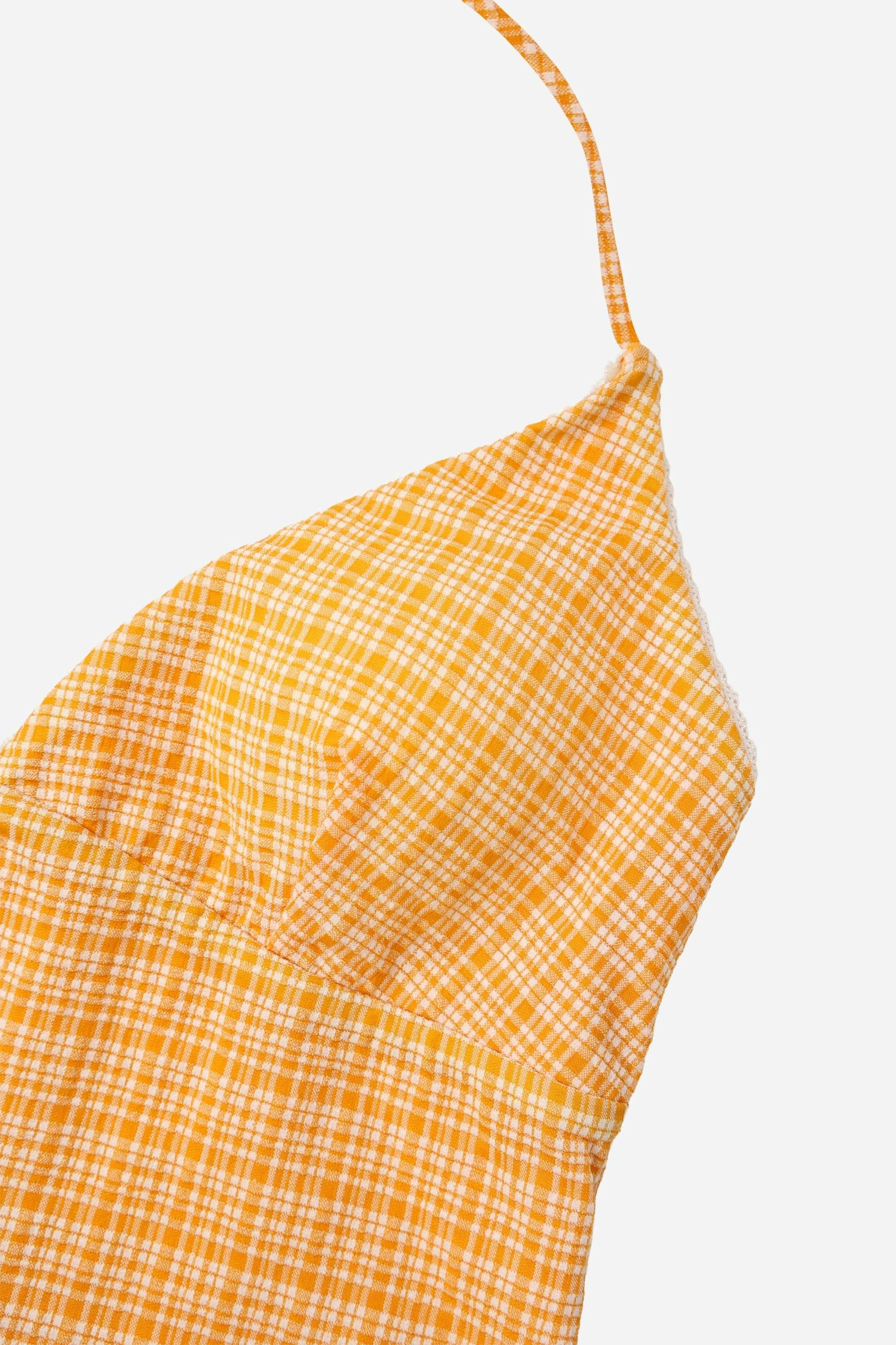 Citria Halter Tankini Top-Orange
