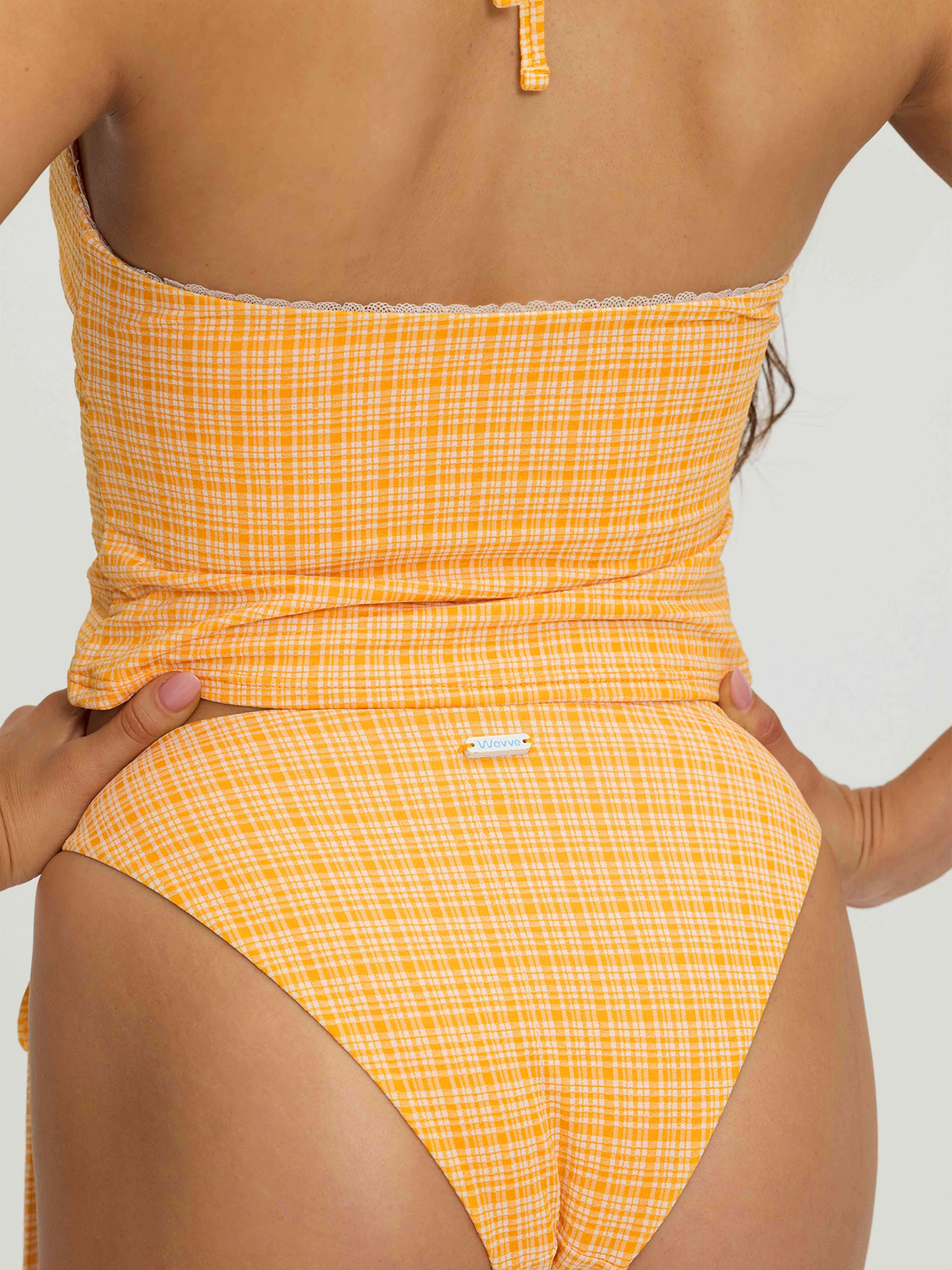 Citria Tie-Side Tankini Bottom-Orange