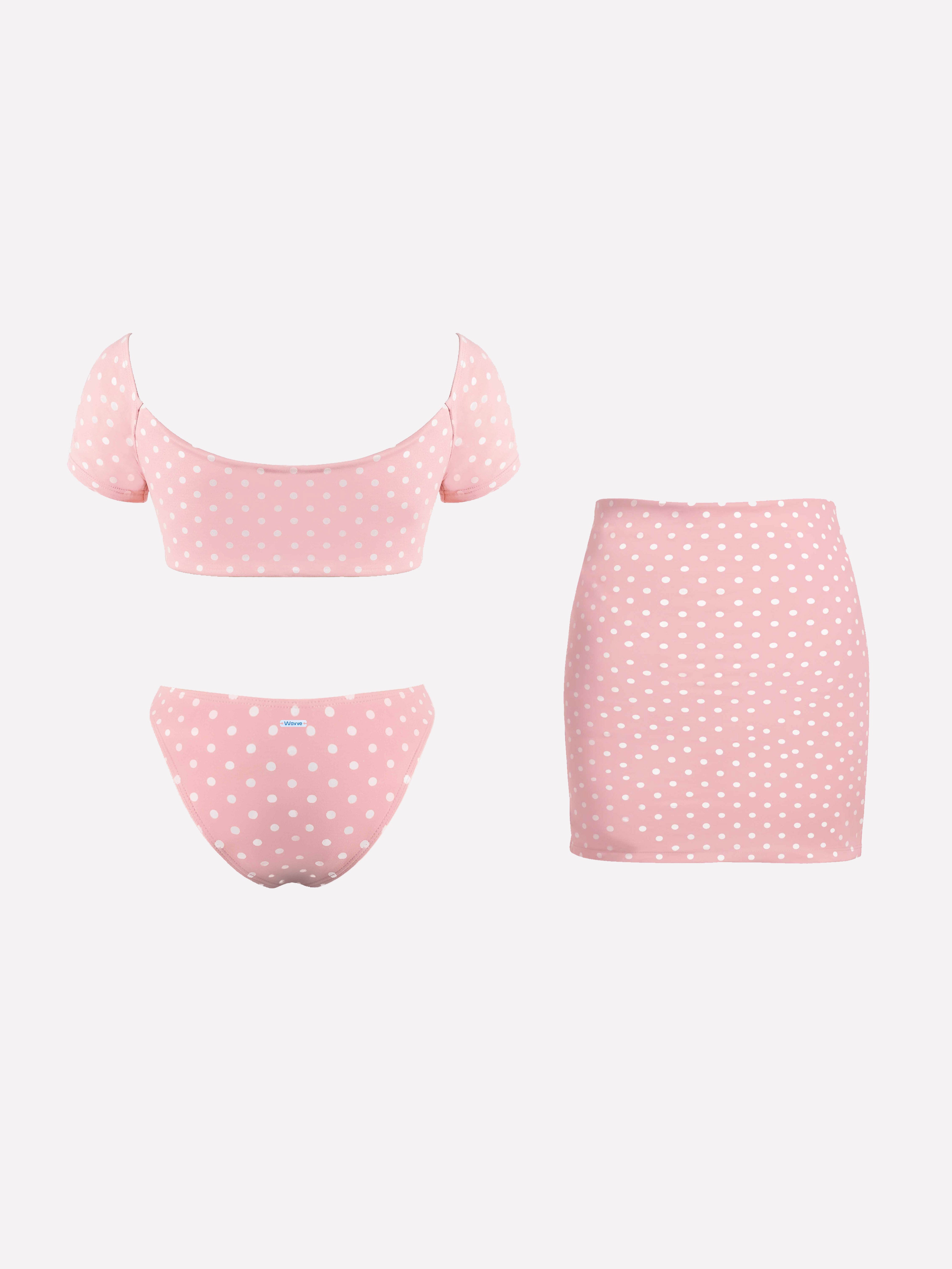 Roselle Polka Dot Rose Tankini Set