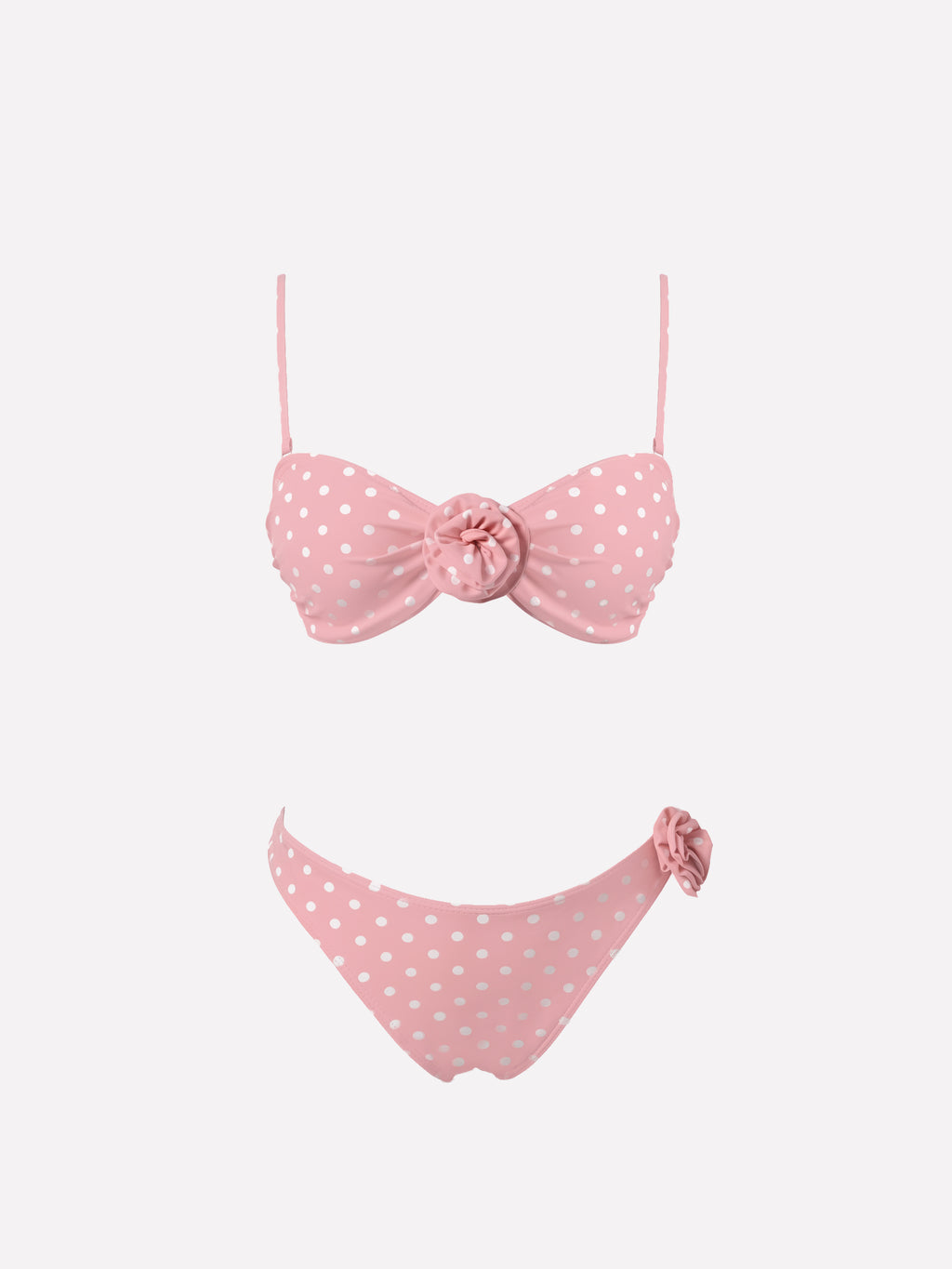 Roselle Polka Dot Rose Bikini Set