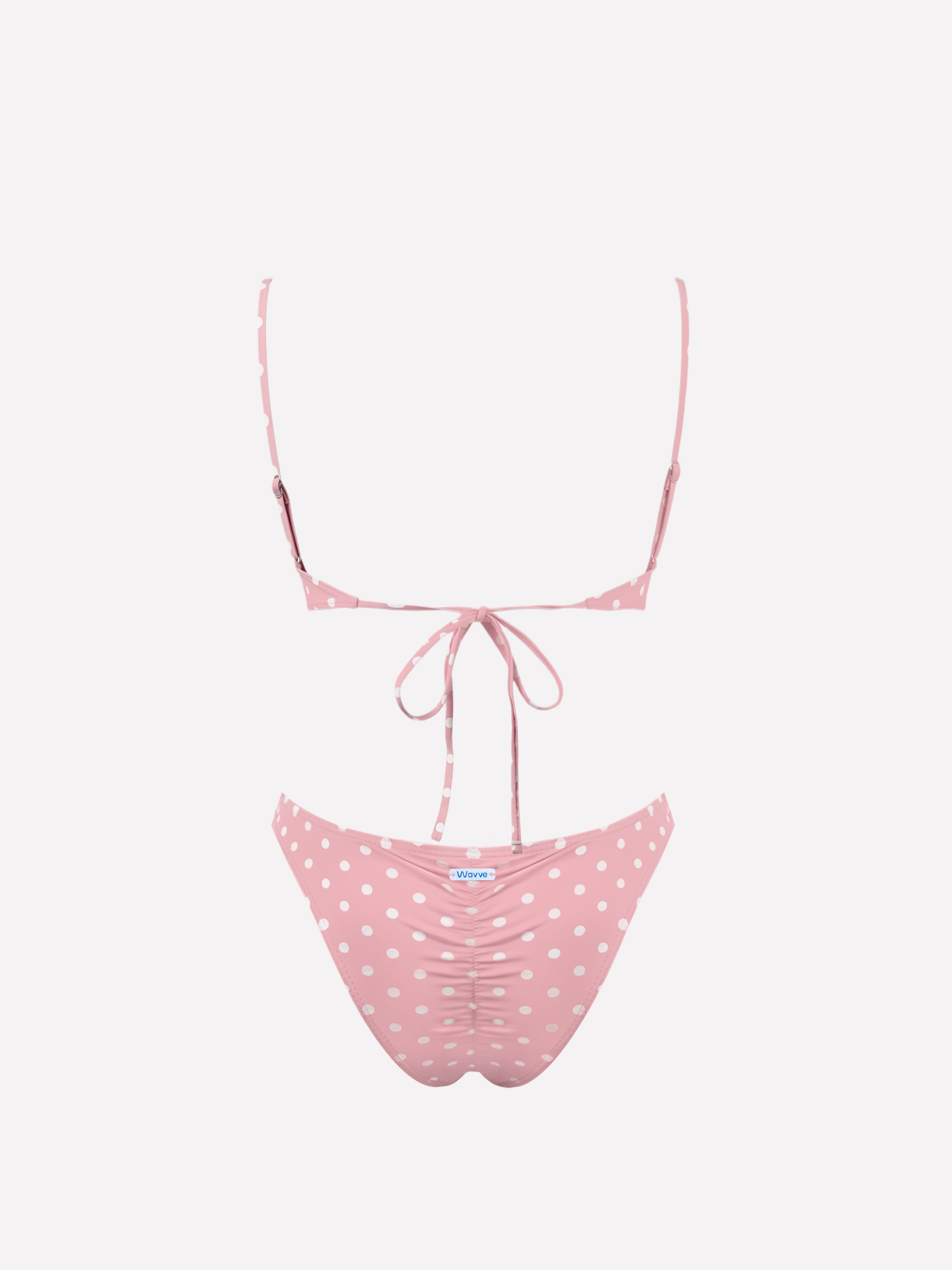 Roselle Polka Dot Rose Bikini Set