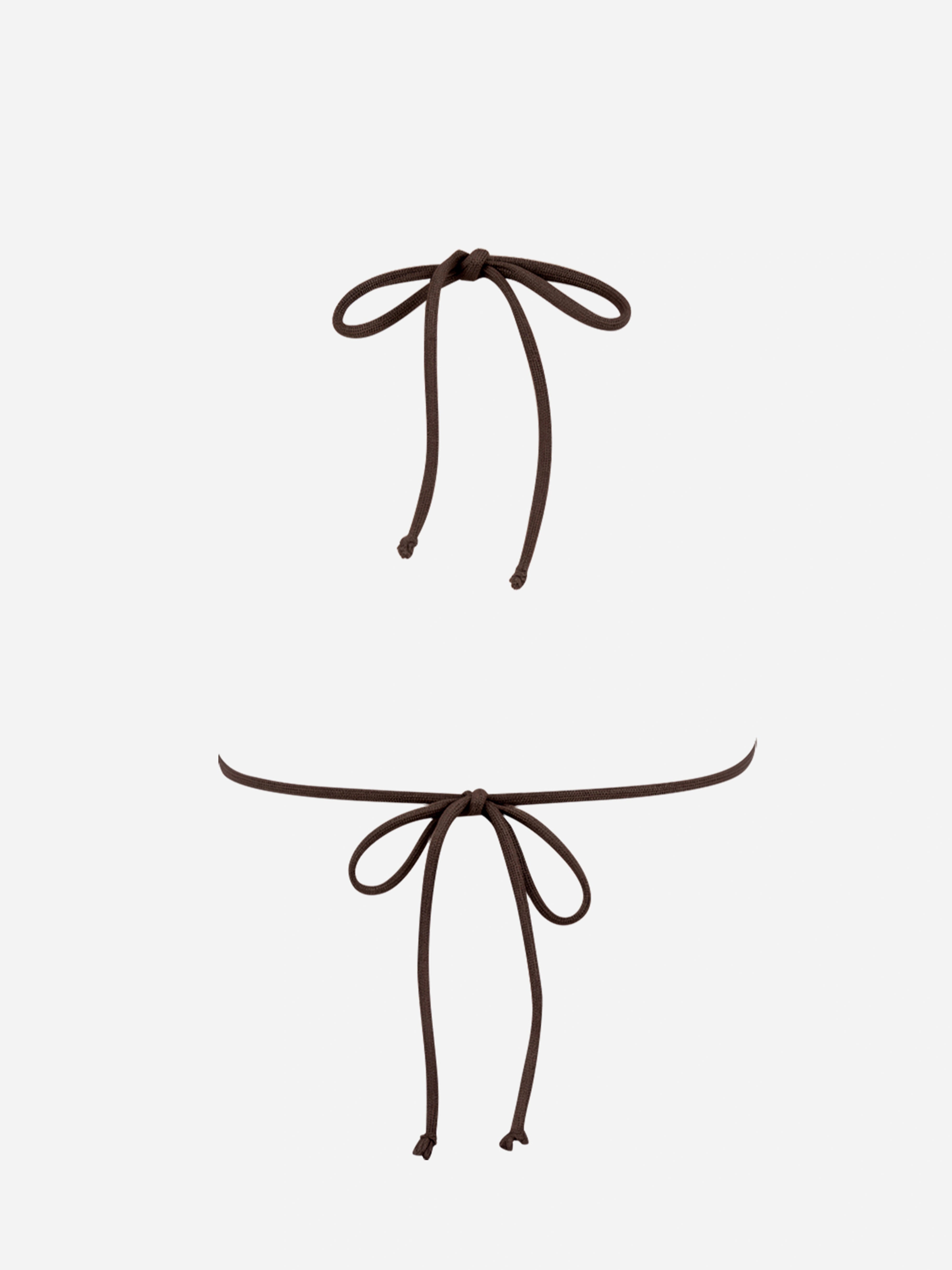 Sable Ring Halter Bikini Top-Brown