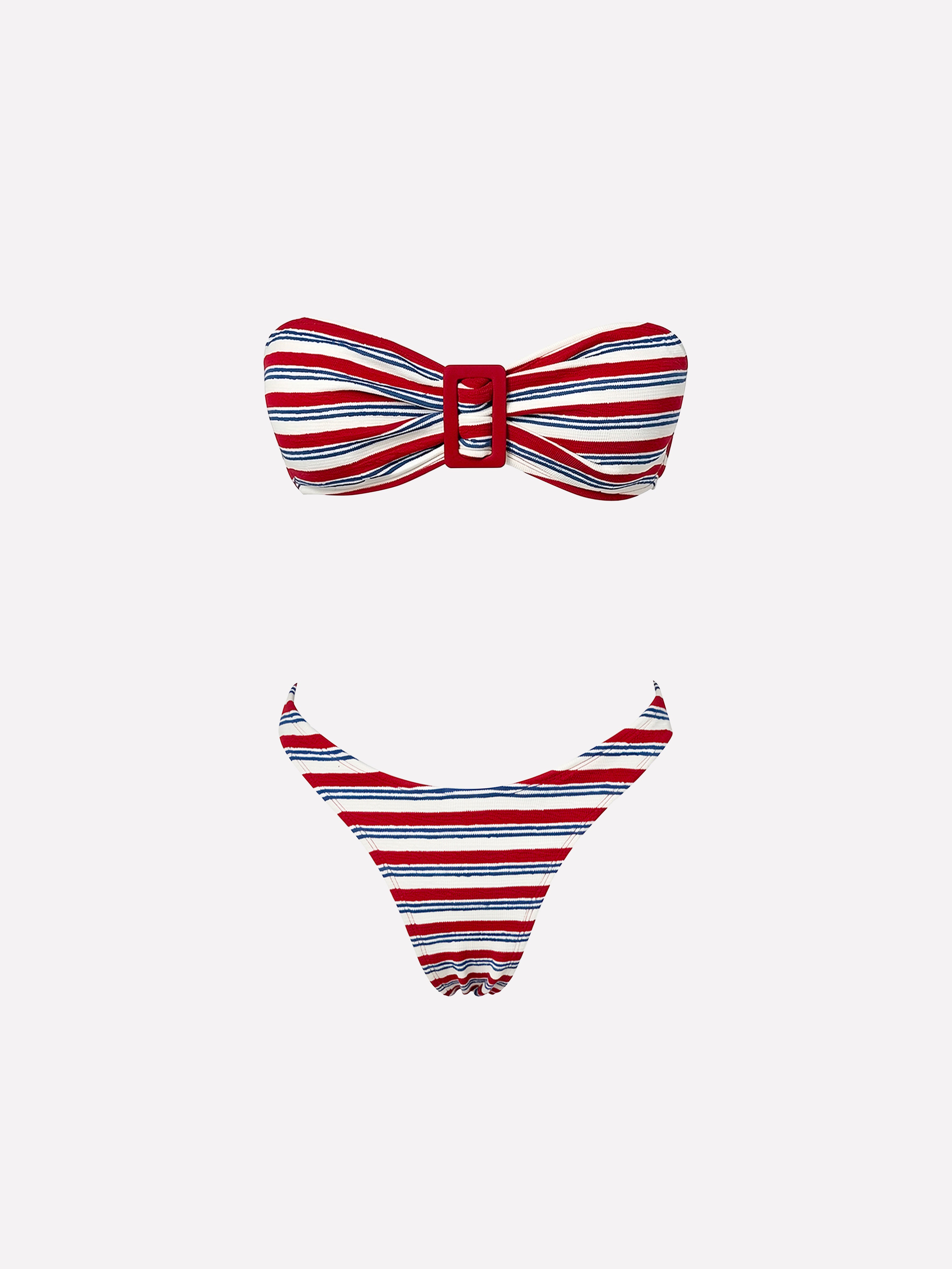 Marée Striped Bandeau Bikini Set