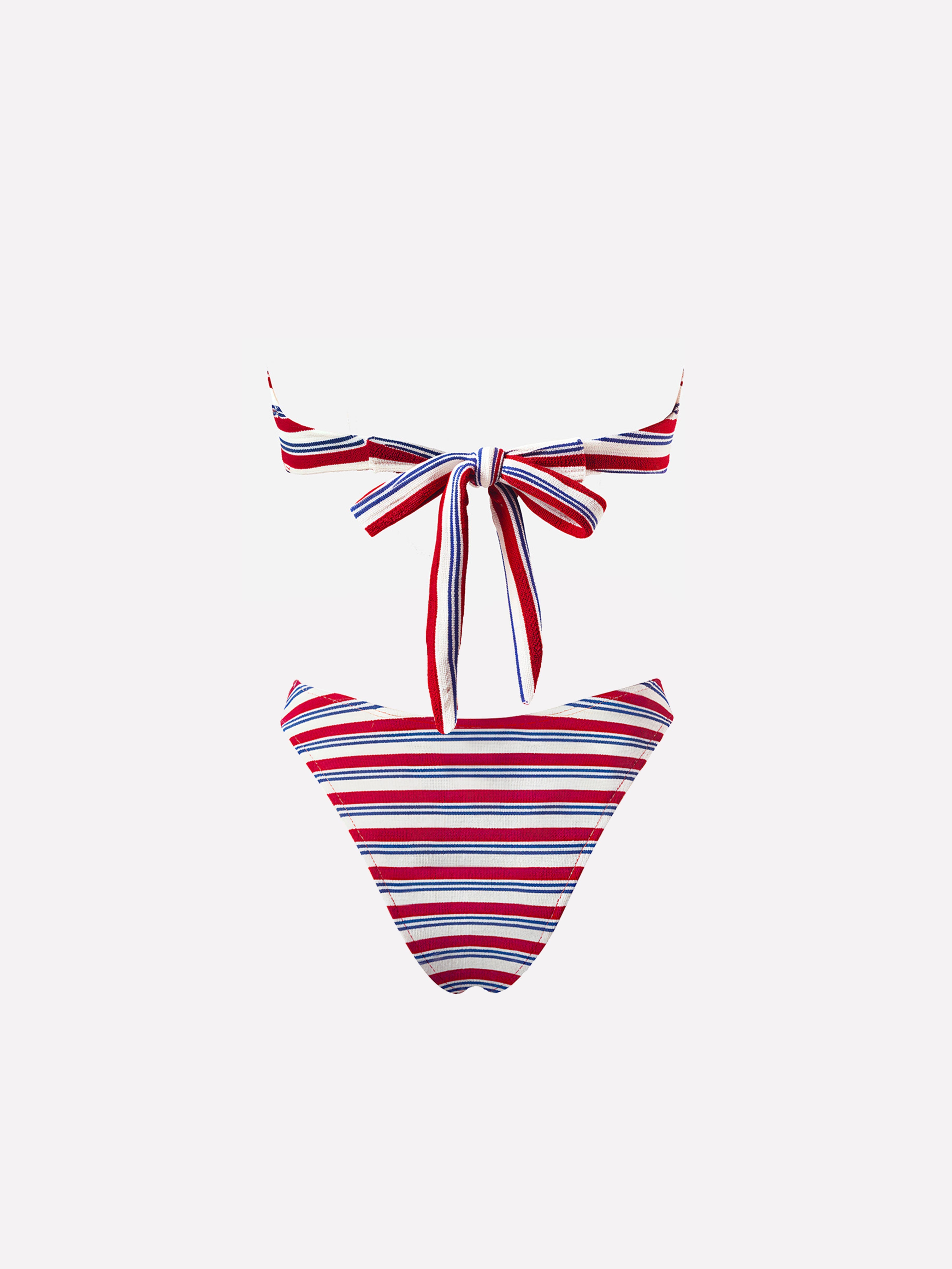 Marée Striped Bandeau Bikini Set