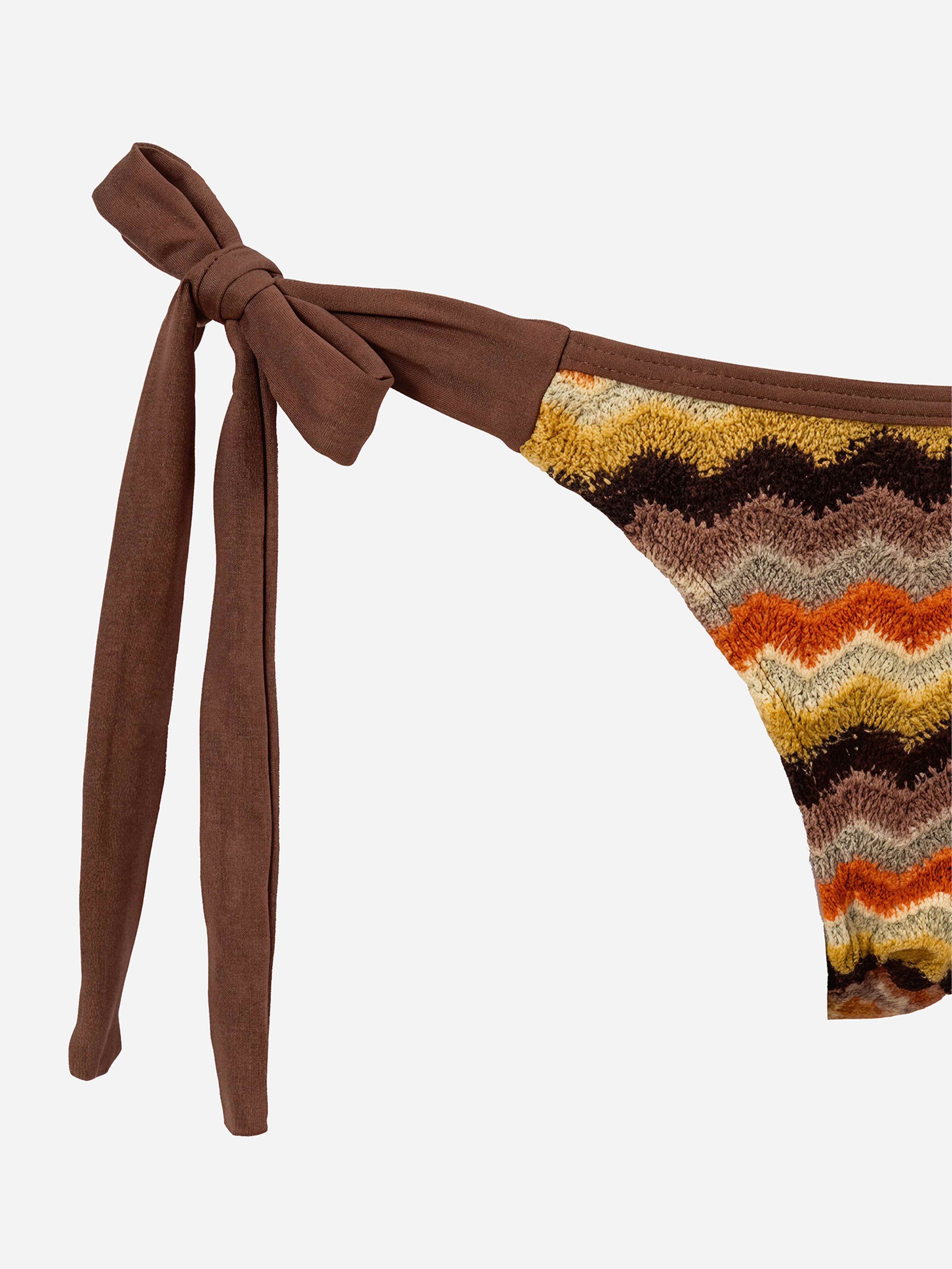 Caldera Striped Halter Wide Tie Bikini Set