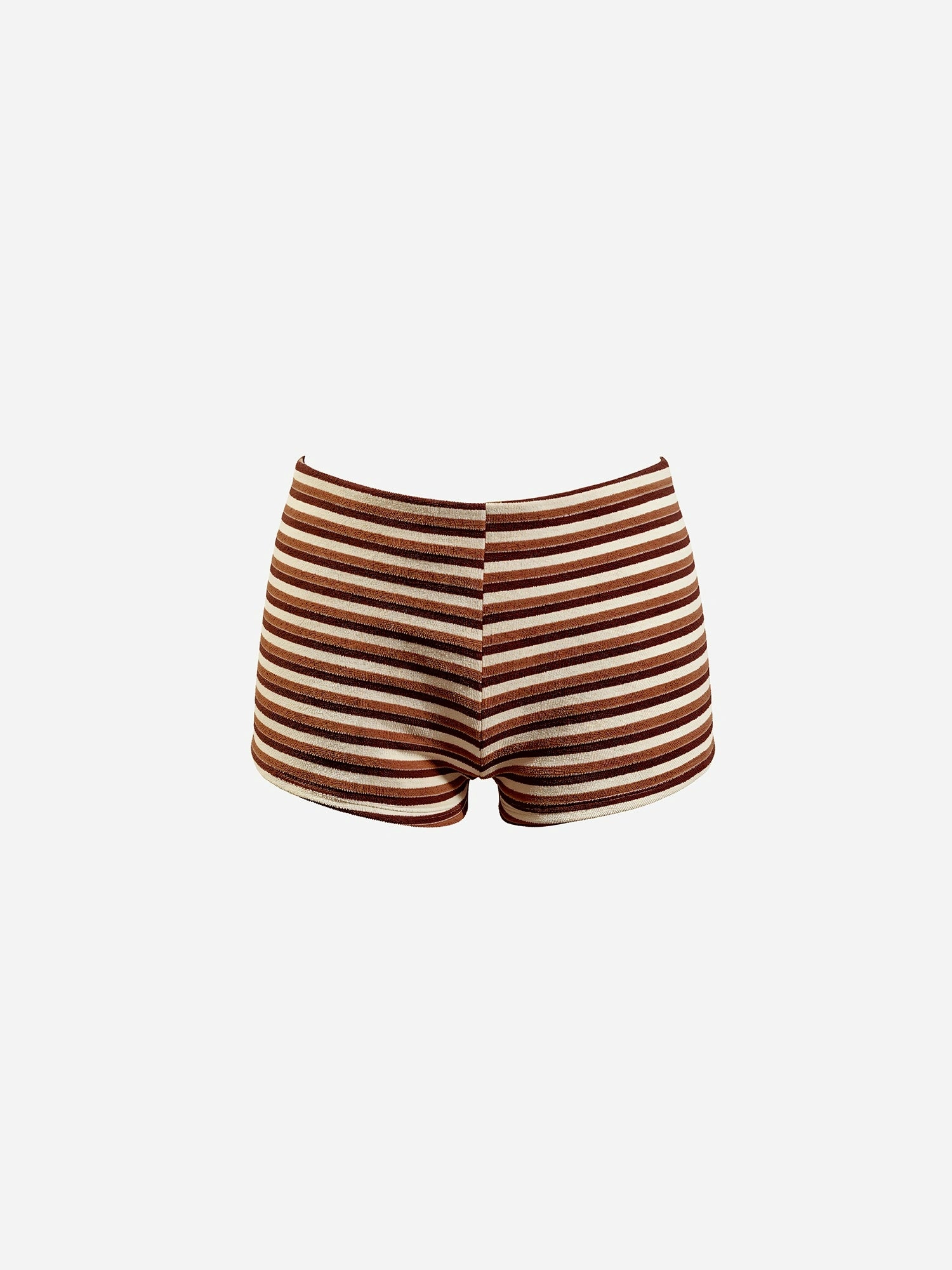 Thalor Striped Full Coverage Bikini Bottom-Brown