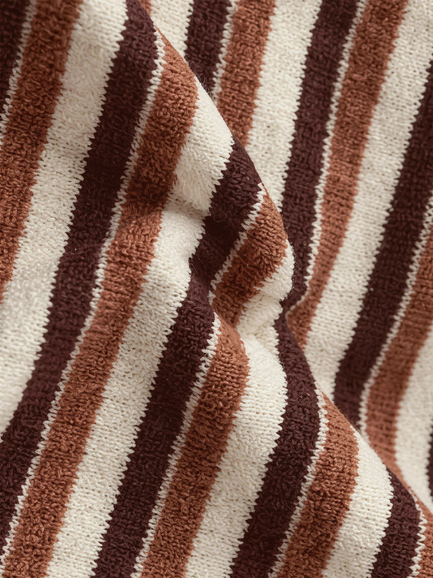 Thalor Striped Full Coverage Bikini Bottom-Brown