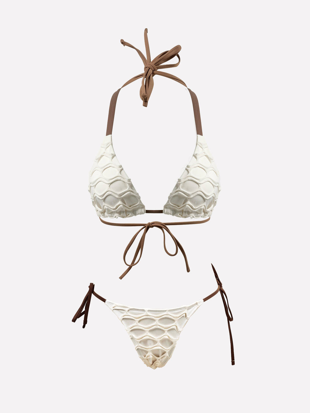 Lunel Contrast Textured Bikini Set
