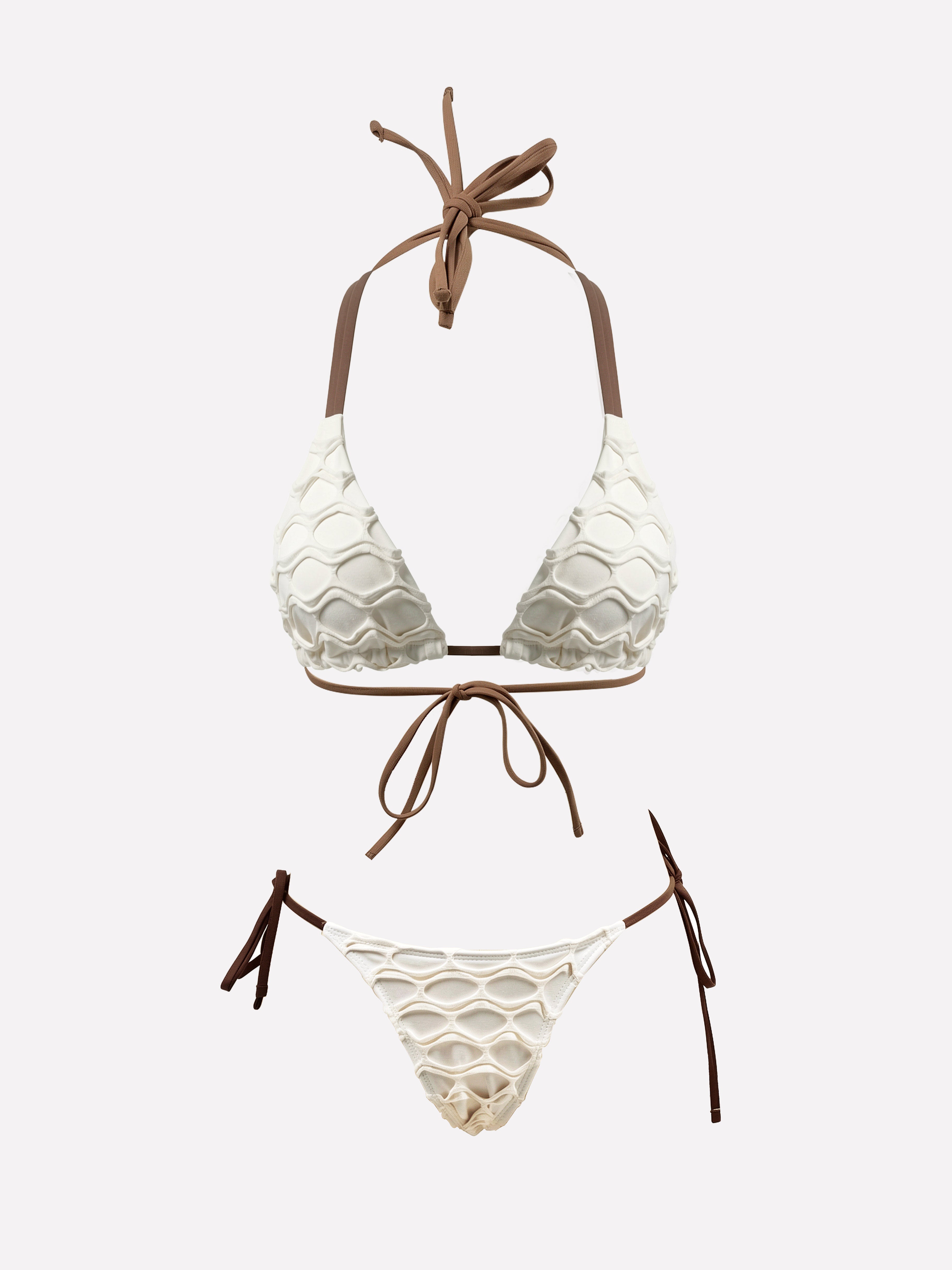 Lunel Contrast Textured Bikini Set
