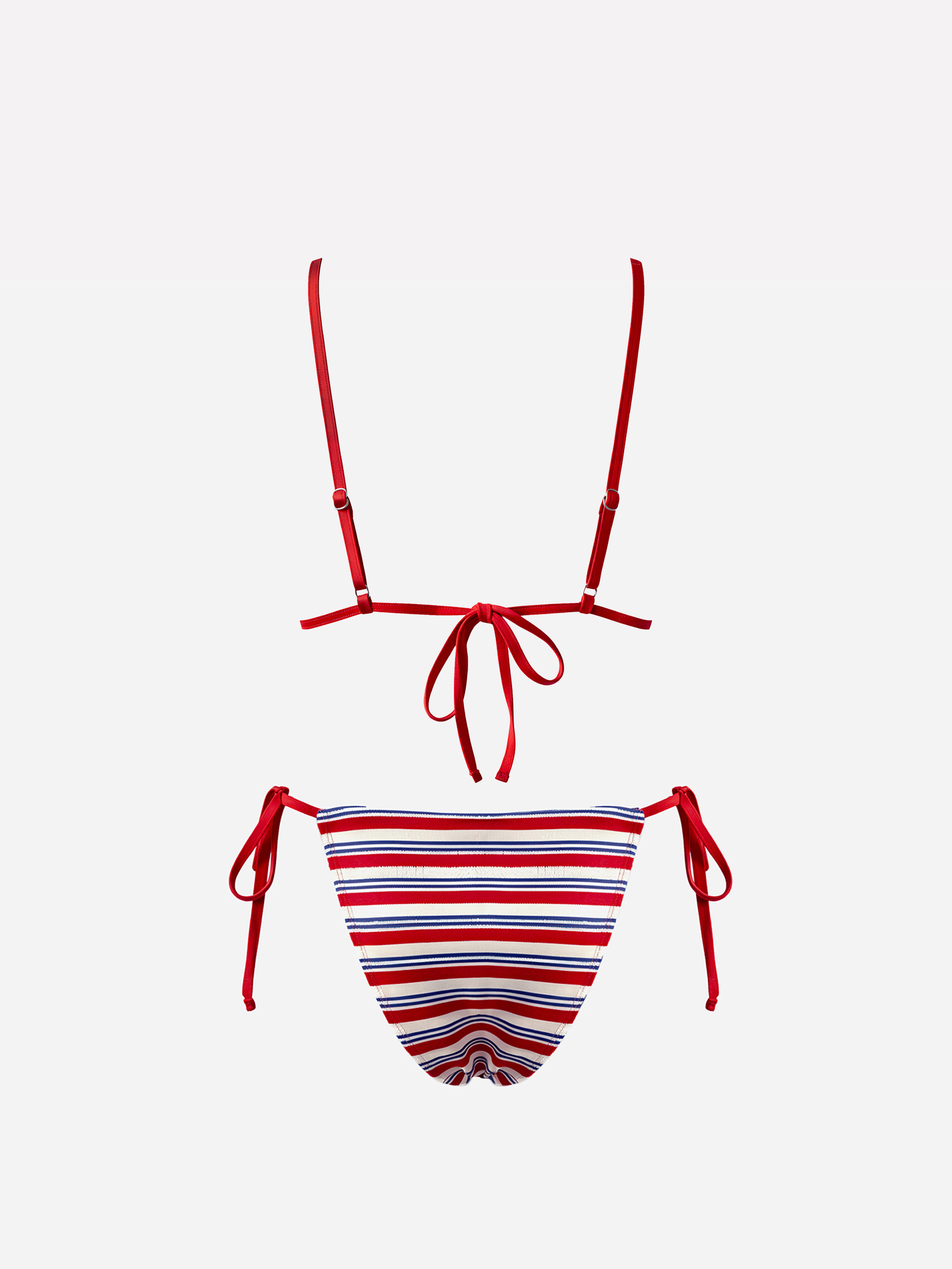 Marée Striped Tie-Front Bikini Set