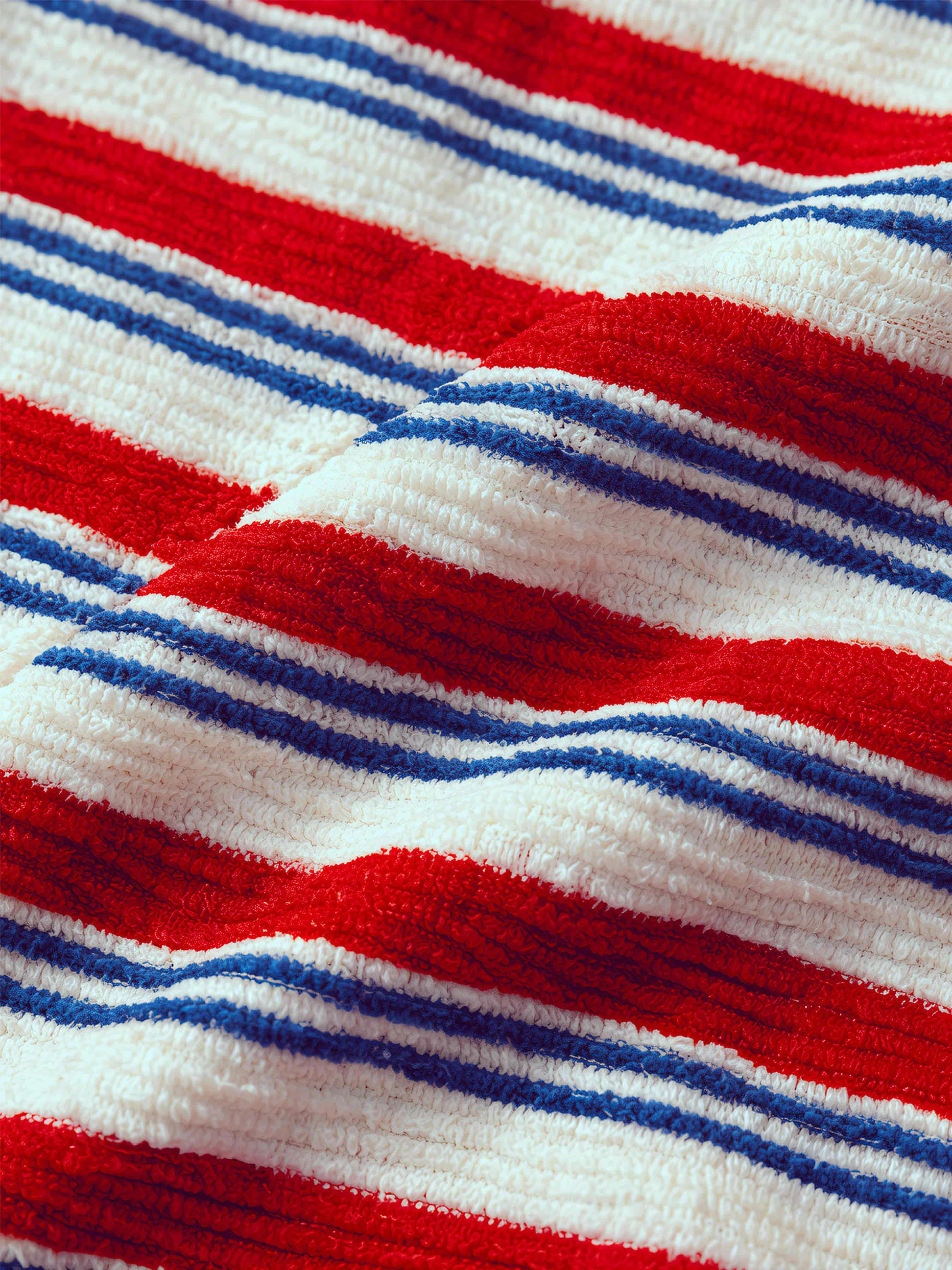 Marée Striped Tie-Front Bikini Top-Red