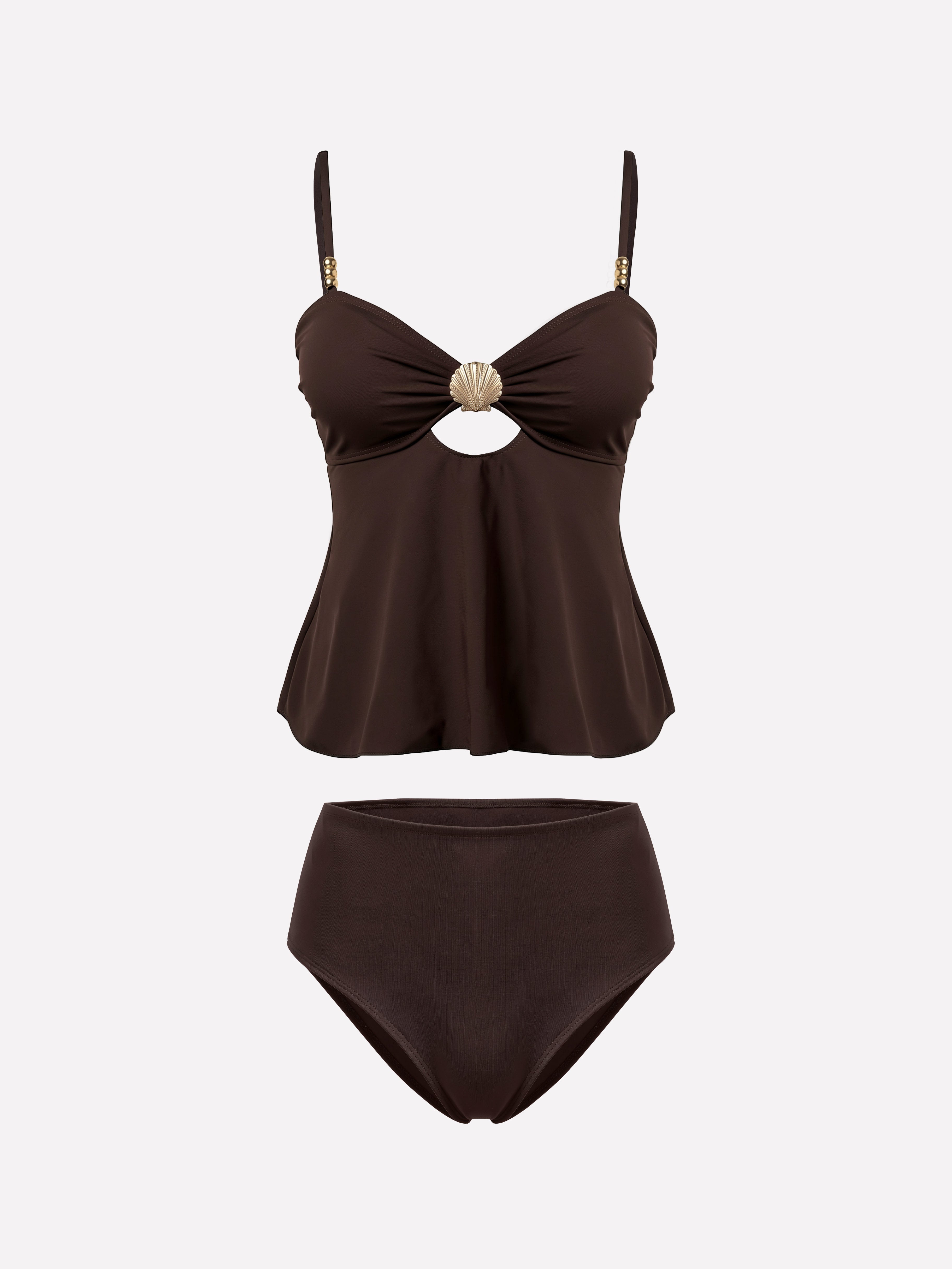 Nerina Beaded Strap Tankini Set