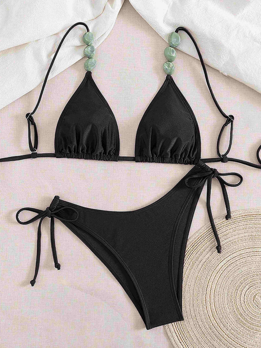 Sable Minimal Tie Bikini Set